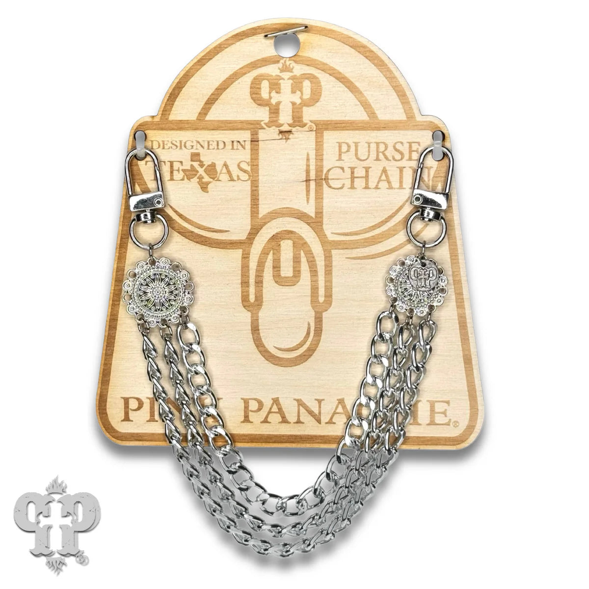 Pink Panache Triple Chain Silver Purse Strap with Western Medallions-Pink Panache-Deja Nu Boutique, Women's Fashion Boutique in Lampasas, Texas