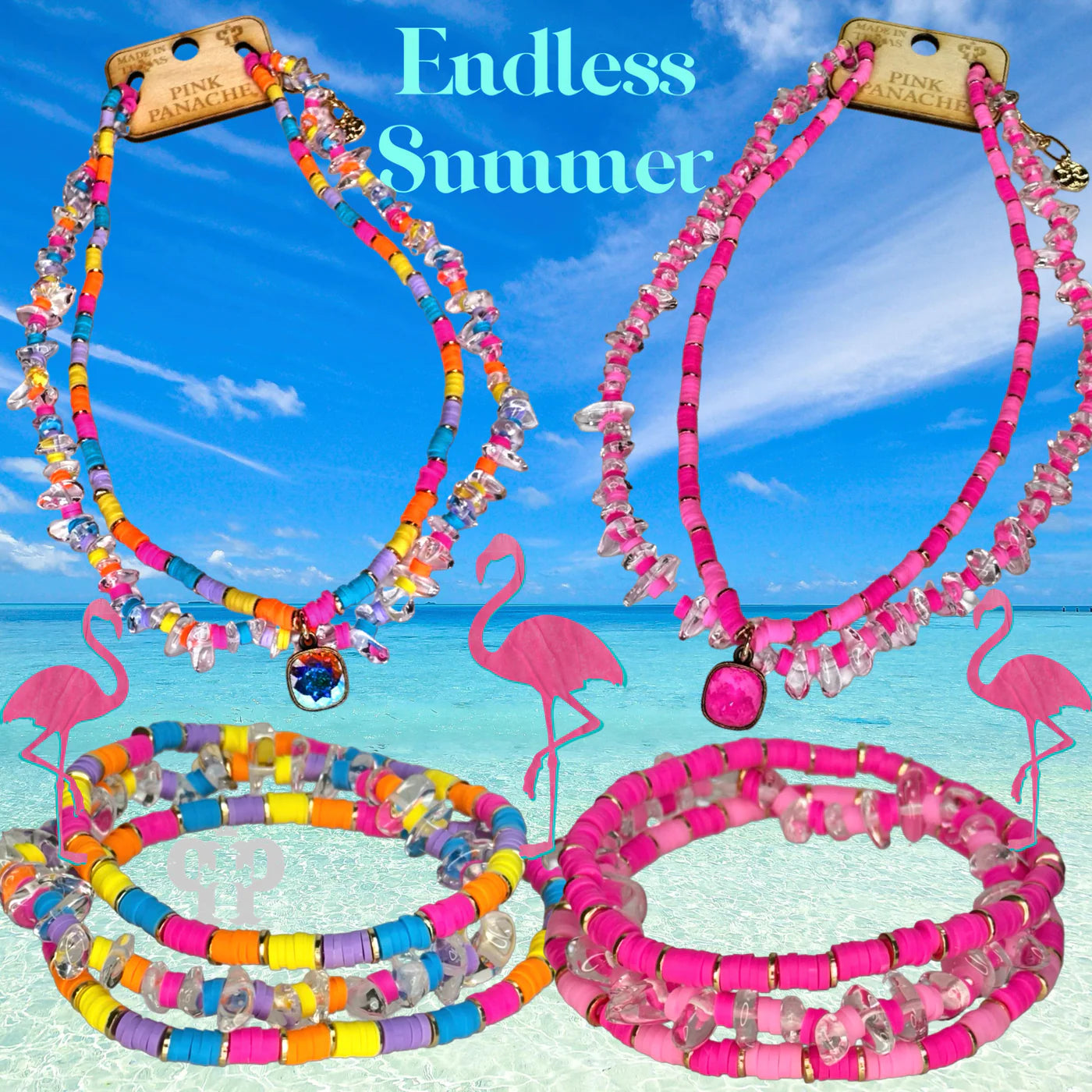 Pink Panache Endless Summer Multi-Color Bracelet Stack Set-Bracelets-Pink Panache-Deja Nu Boutique, Women's Fashion Boutique in Lampasas, Texas