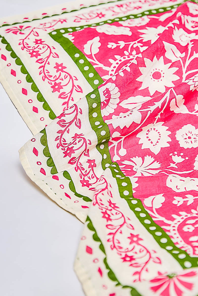 POL Hand Block Print Cotton Scarf-Scarf-POL-Deja Nu Boutique, Women's Fashion Boutique in Lampasas, Texas