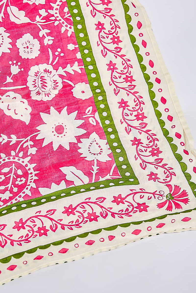 POL Hand Block Print Cotton Scarf-Scarf-POL-Deja Nu Boutique, Women's Fashion Boutique in Lampasas, Texas