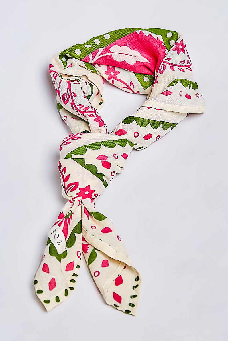 POL Hand Block Print Cotton Scarf-Scarf-POL-Deja Nu Boutique, Women's Fashion Boutique in Lampasas, Texas