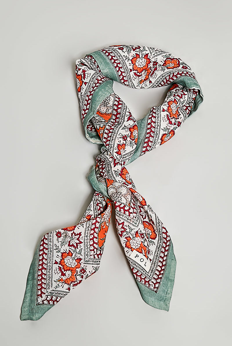 POL Hand Block Print Cotton Scarf-Scarf-POL-Deja Nu Boutique, Women's Fashion Boutique in Lampasas, Texas