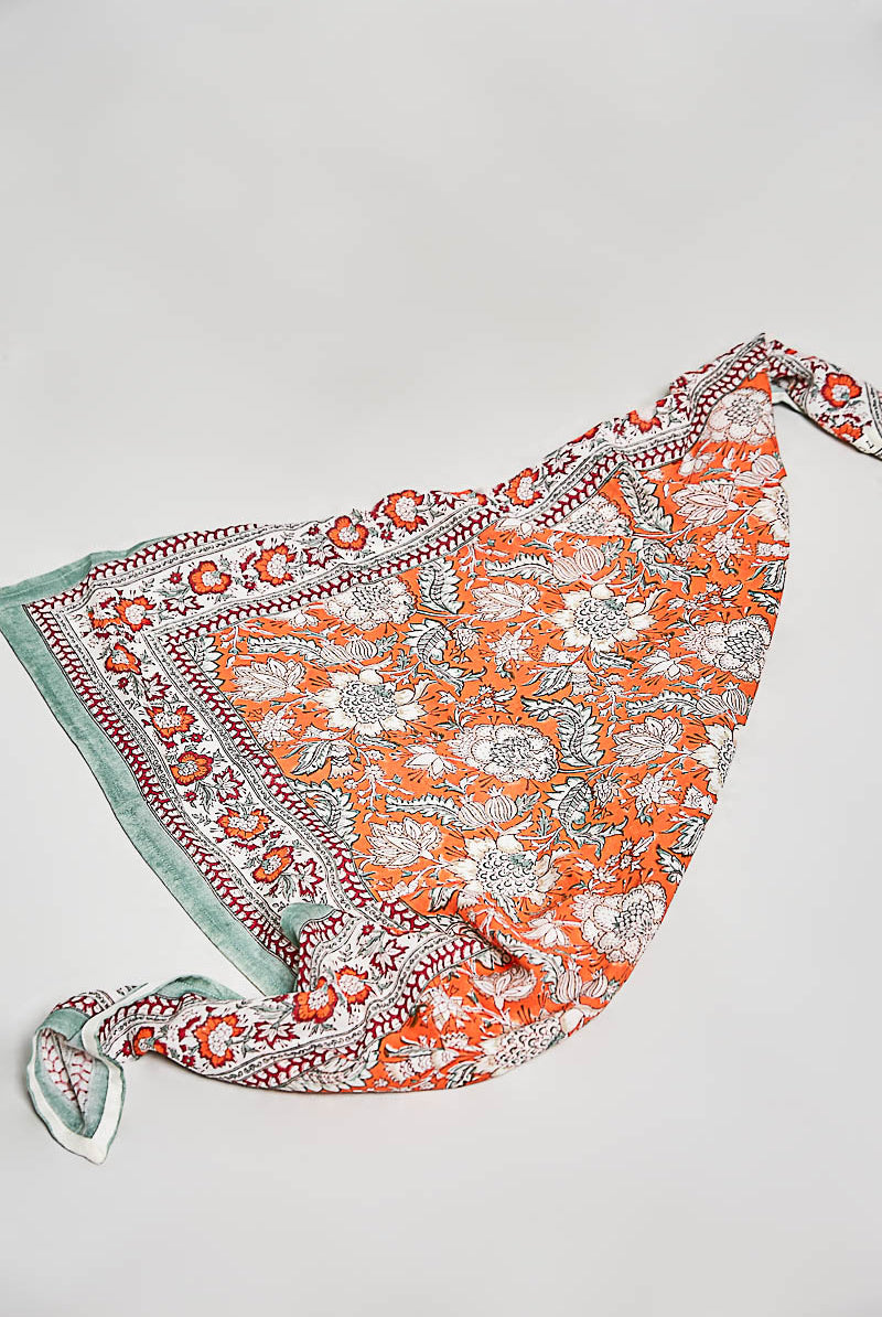 POL Hand Block Print Cotton Scarf-Scarf-POL-Deja Nu Boutique, Women's Fashion Boutique in Lampasas, Texas