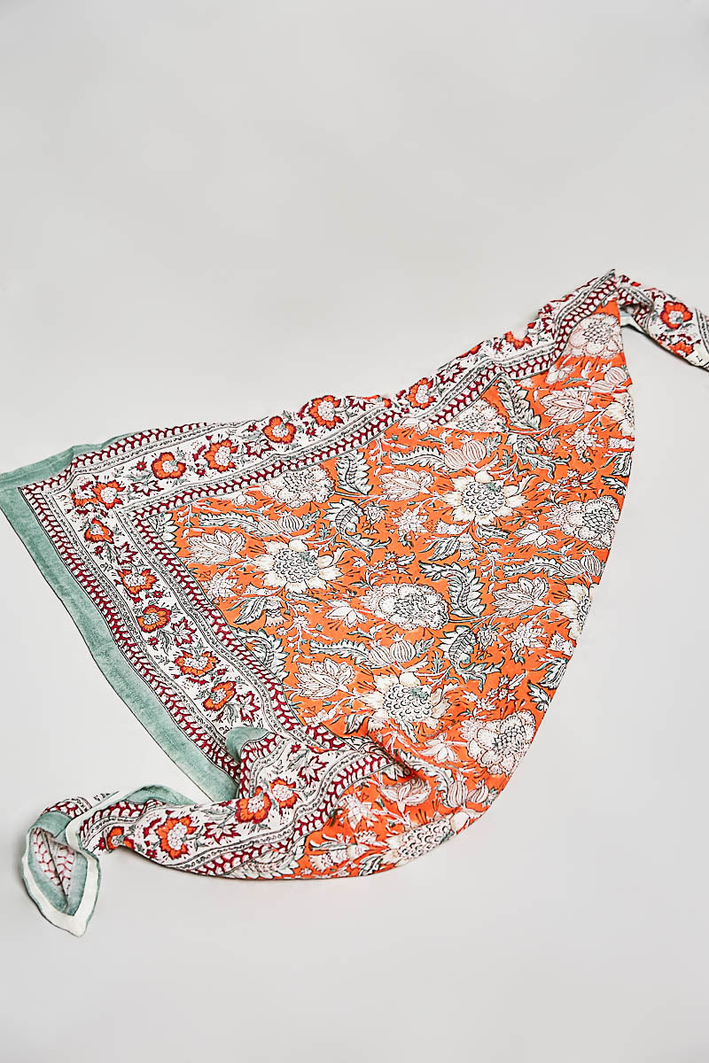 POL Hand Block Print Cotton Scarf-Scarf-POL-Deja Nu Boutique, Women's Fashion Boutique in Lampasas, Texas