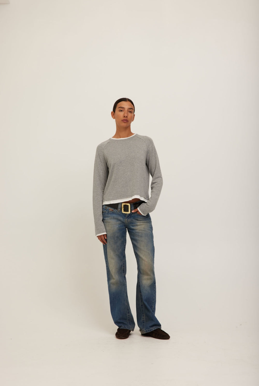Project Social T West Coast Longsleeve in Heather Grey-Tops-Project Social T-Deja Nu Boutique, Women's Fashion Boutique in Lampasas, Texas