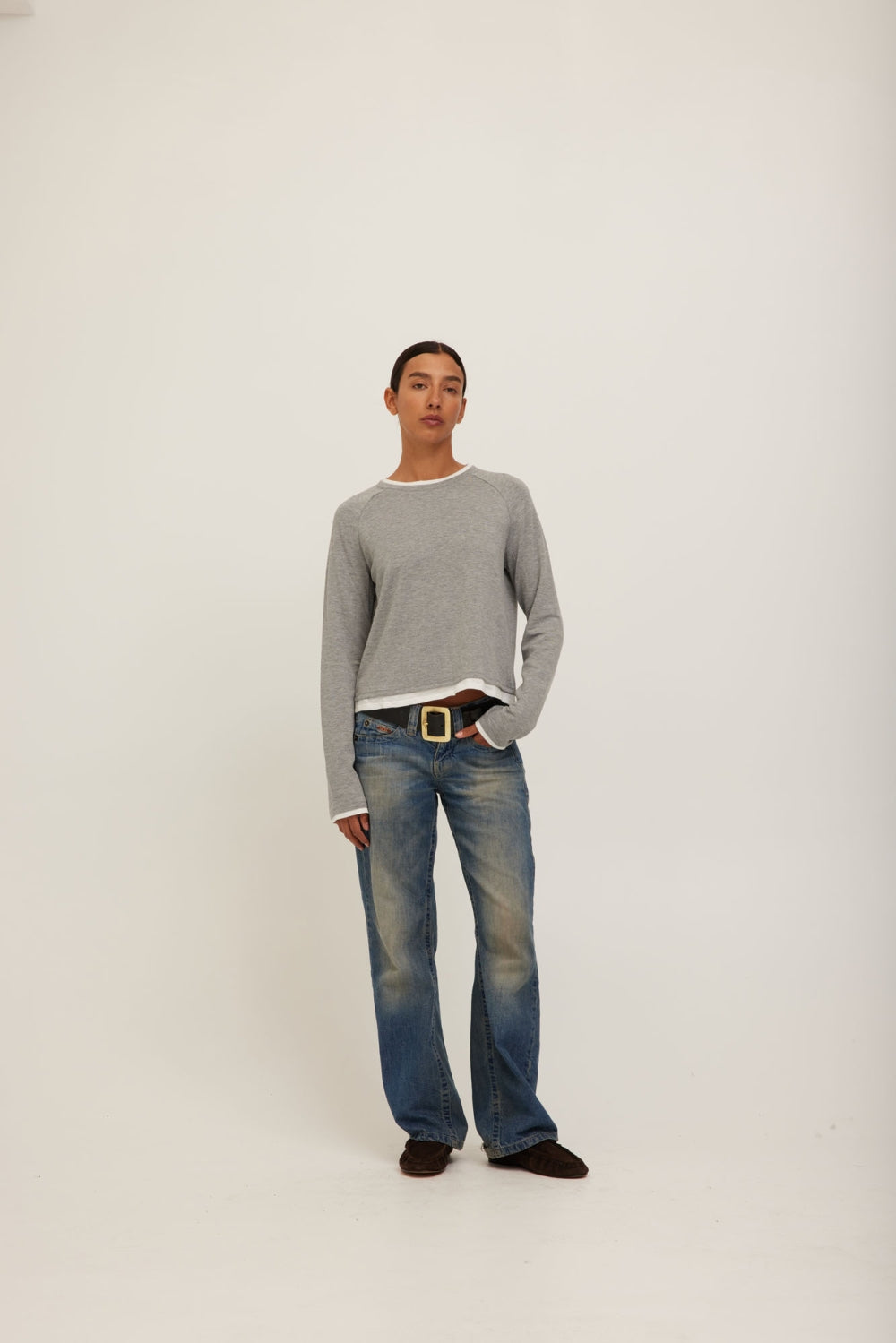 Project Social T West Coast Longsleeve in Heather Grey-Tops-Project Social T-Deja Nu Boutique, Women's Fashion Boutique in Lampasas, Texas
