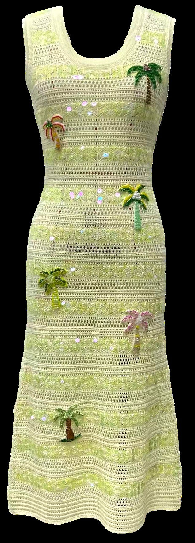 Queen of Sparkles Pale Green Sequin Palm Tree Midi Cover-Up-Cover Up-Queen Of Sparkles-Deja Nu Boutique, Women's Fashion Boutique in Lampasas, Texas