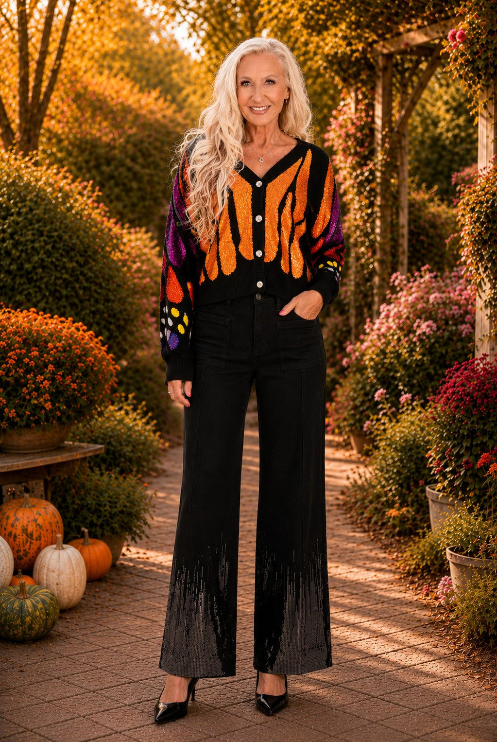 Queen of Sparkles Sequin Butterfly Wing Cardigan-Cardigans & Kimonos-Queen Of Sparkles-Deja Nu Boutique, Women's Fashion Boutique in Lampasas, Texas