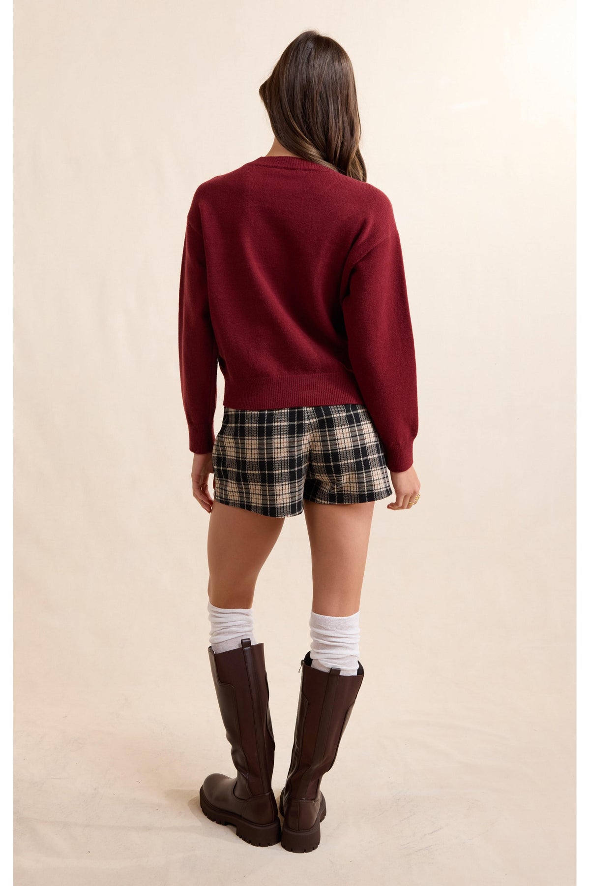 Sadie & Sage Cheers Sweater in Burgundy & Ivory-Graphic Sweaters-Sadie & Sage-Deja Nu Boutique, Women's Fashion Boutique in Lampasas, Texas