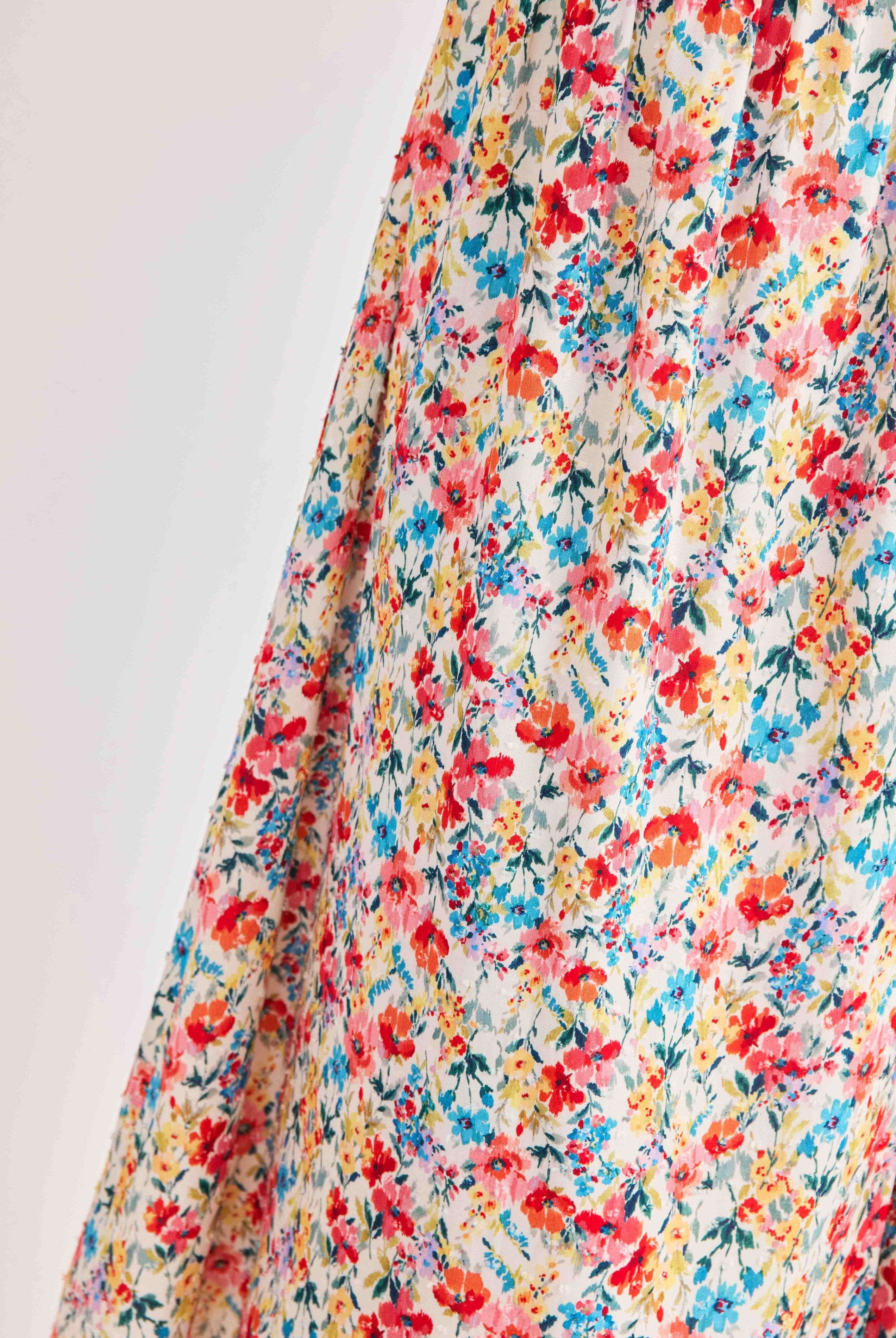 Sadie & Sage Cove Tie Strap Floral Midi Dress – Cream Multi-Midi Dresses-Sadie & Sage-Deja Nu Boutique, Women's Fashion Boutique in Lampasas, Texas