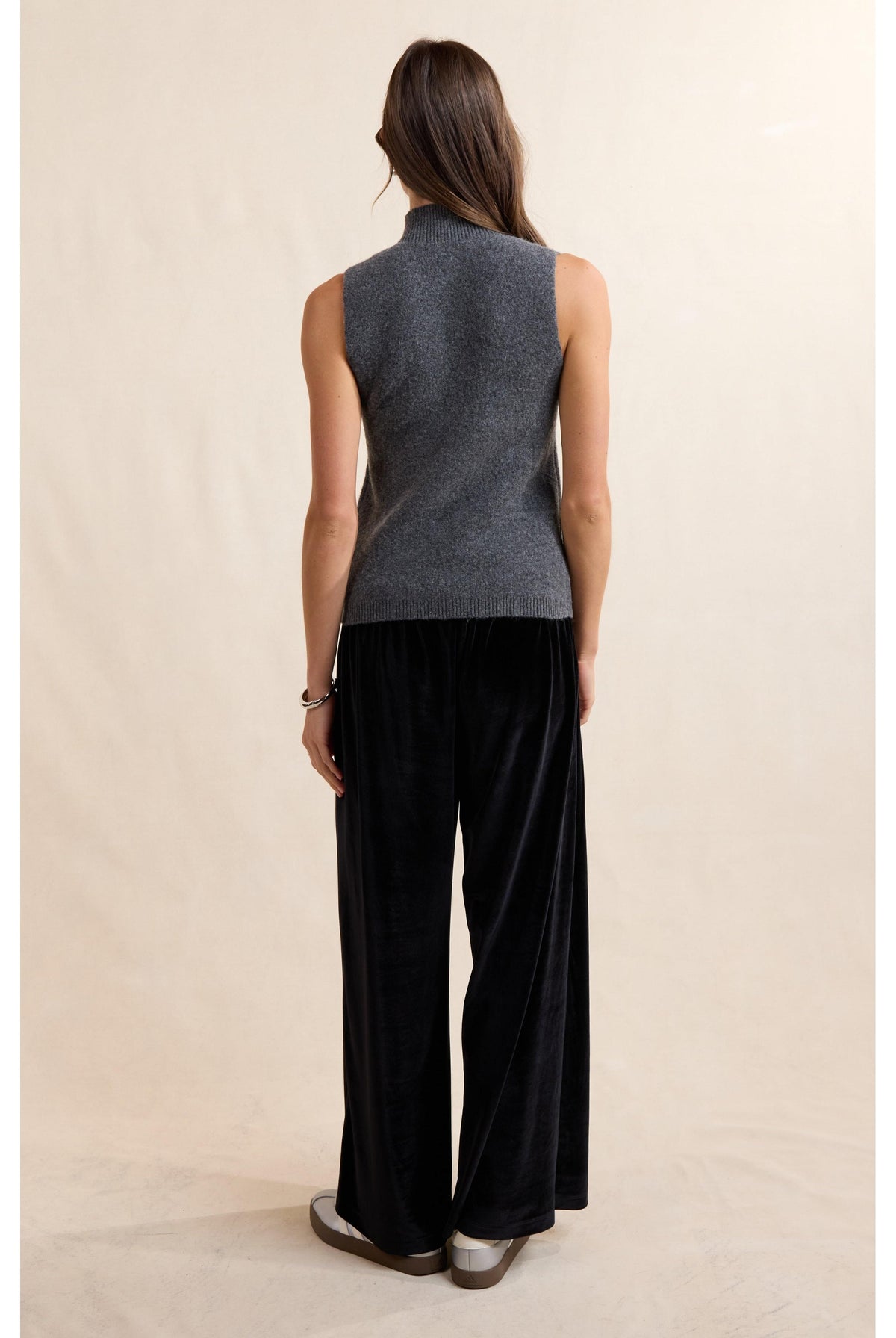 Sadie & Sage Shelby Embellished Sweater Vest in Charcoal-Vest-Sadie & Sage-Deja Nu Boutique, Women's Fashion Boutique in Lampasas, Texas