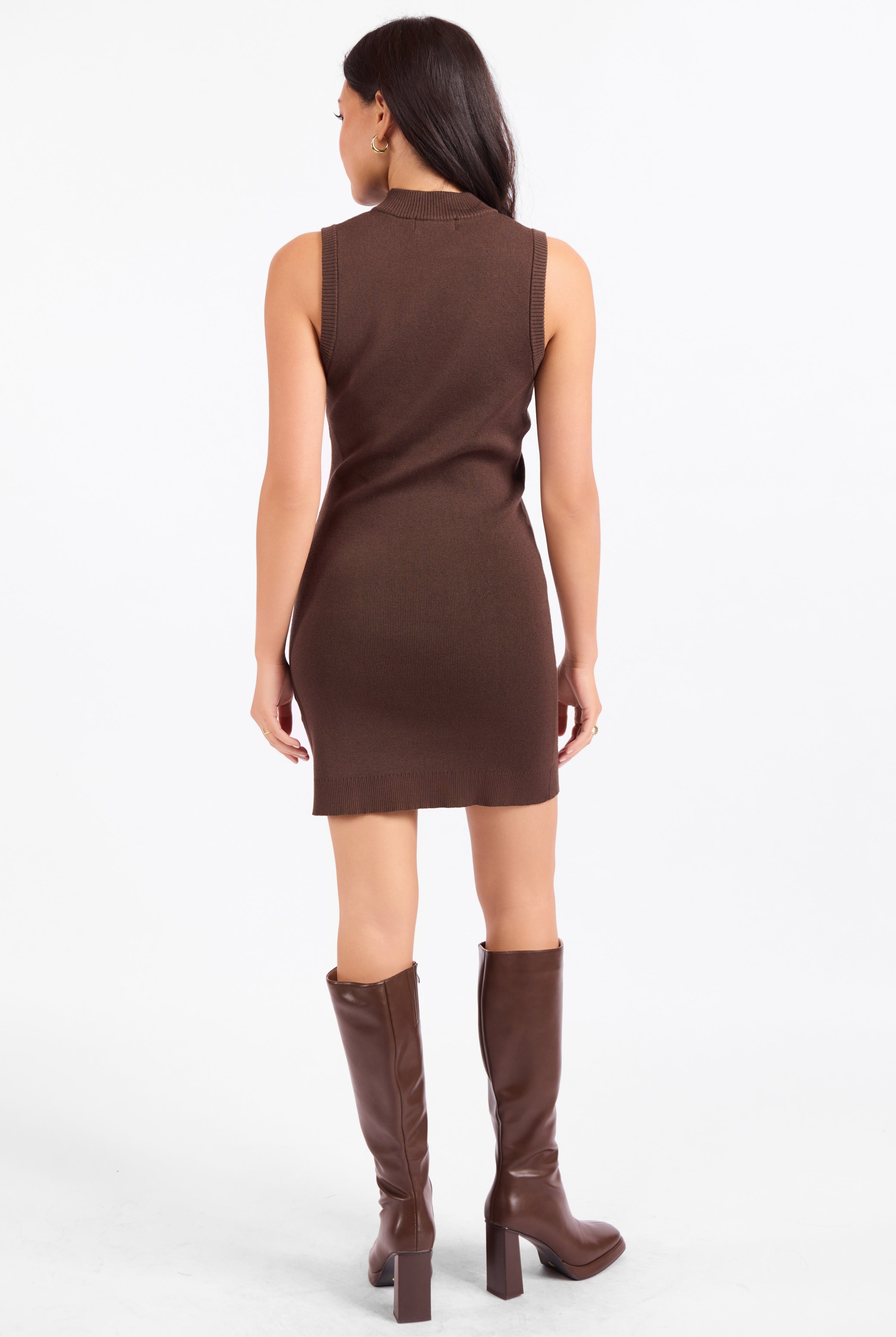 Sadie & Sage Going Places Mini Dress in Chocolate-mini dress-Sadie & Sage-Deja Nu Boutique, Women's Fashion Boutique in Lampasas, Texas