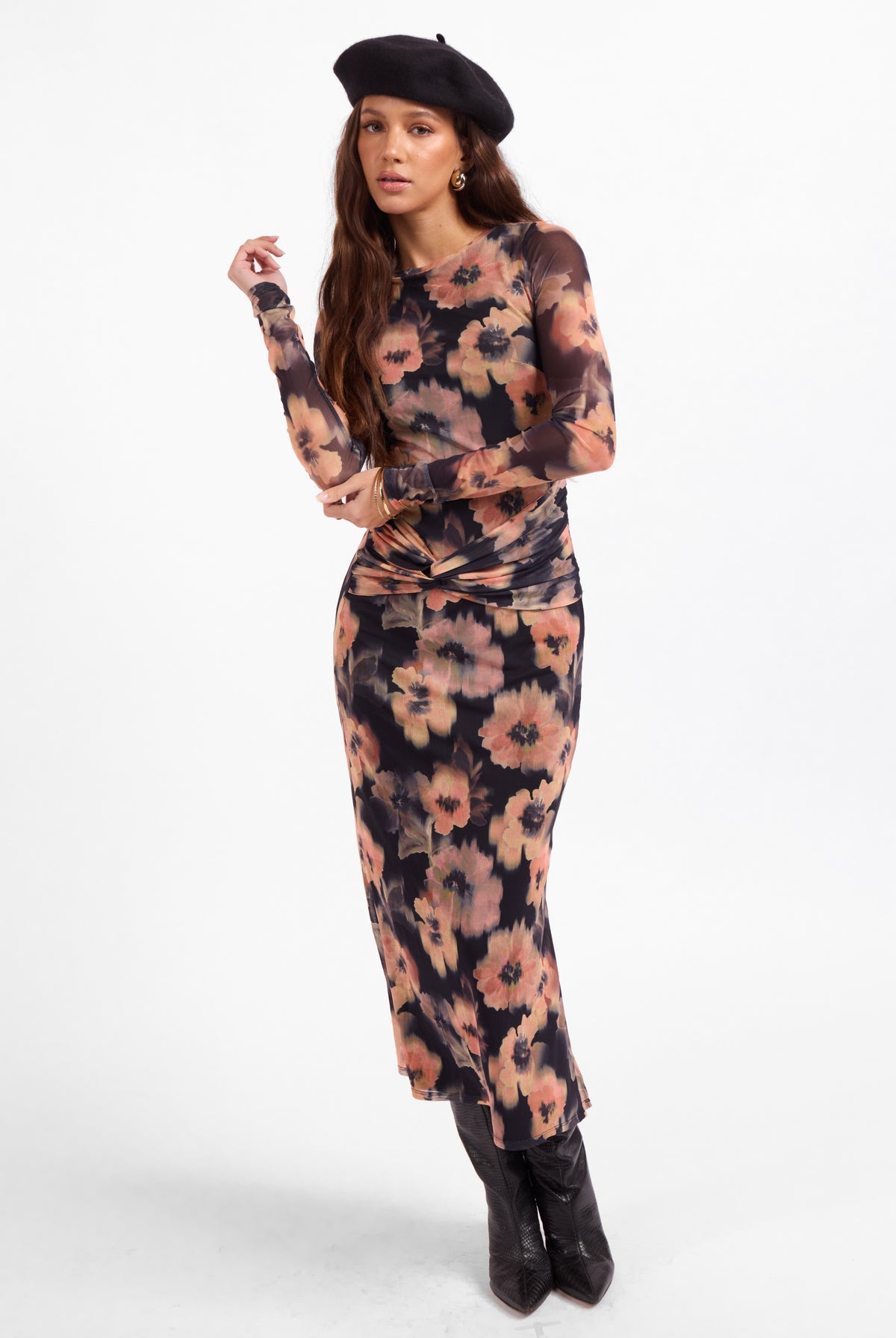 Sage the Label Garden Grit Maxi Dress in Black Multi-Maxi Dresses-Sage The Label-Deja Nu Boutique, Women's Fashion Boutique in Lampasas, Texas