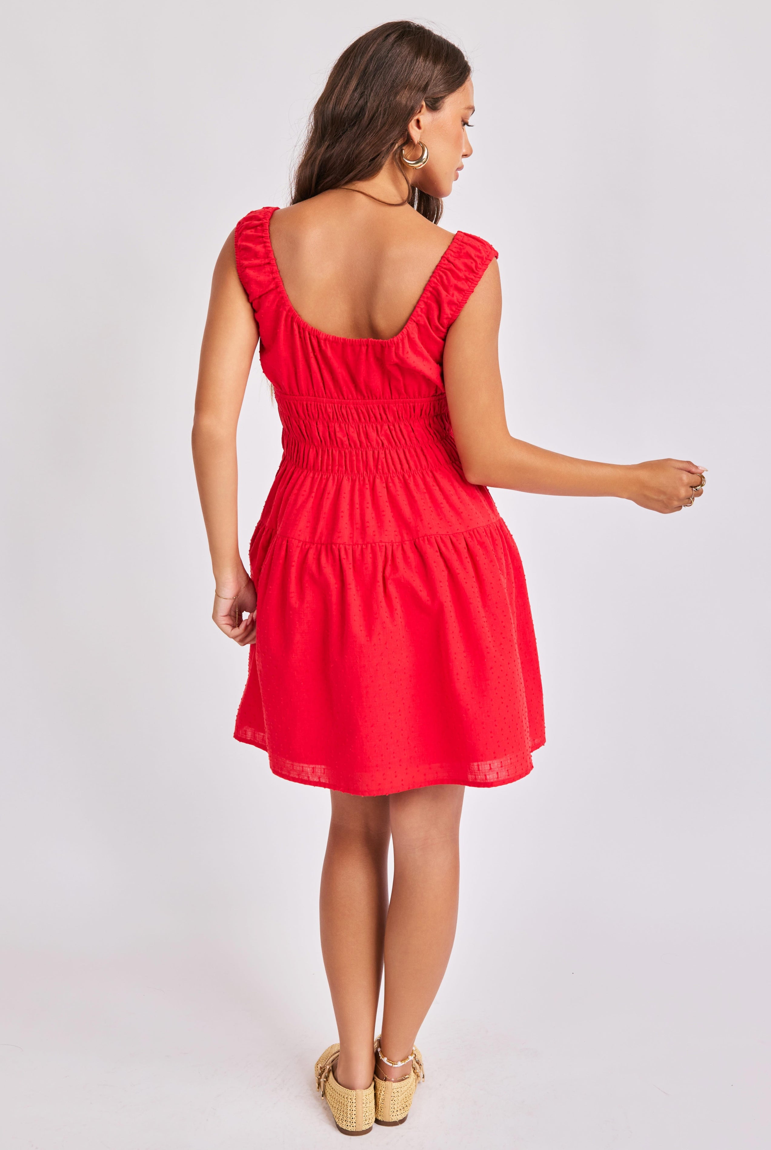 Sage The Label Ariel Smocked Mini Dress-mini dress-Sage The Label-Deja Nu Boutique, Women's Fashion Boutique in Lampasas, Texas