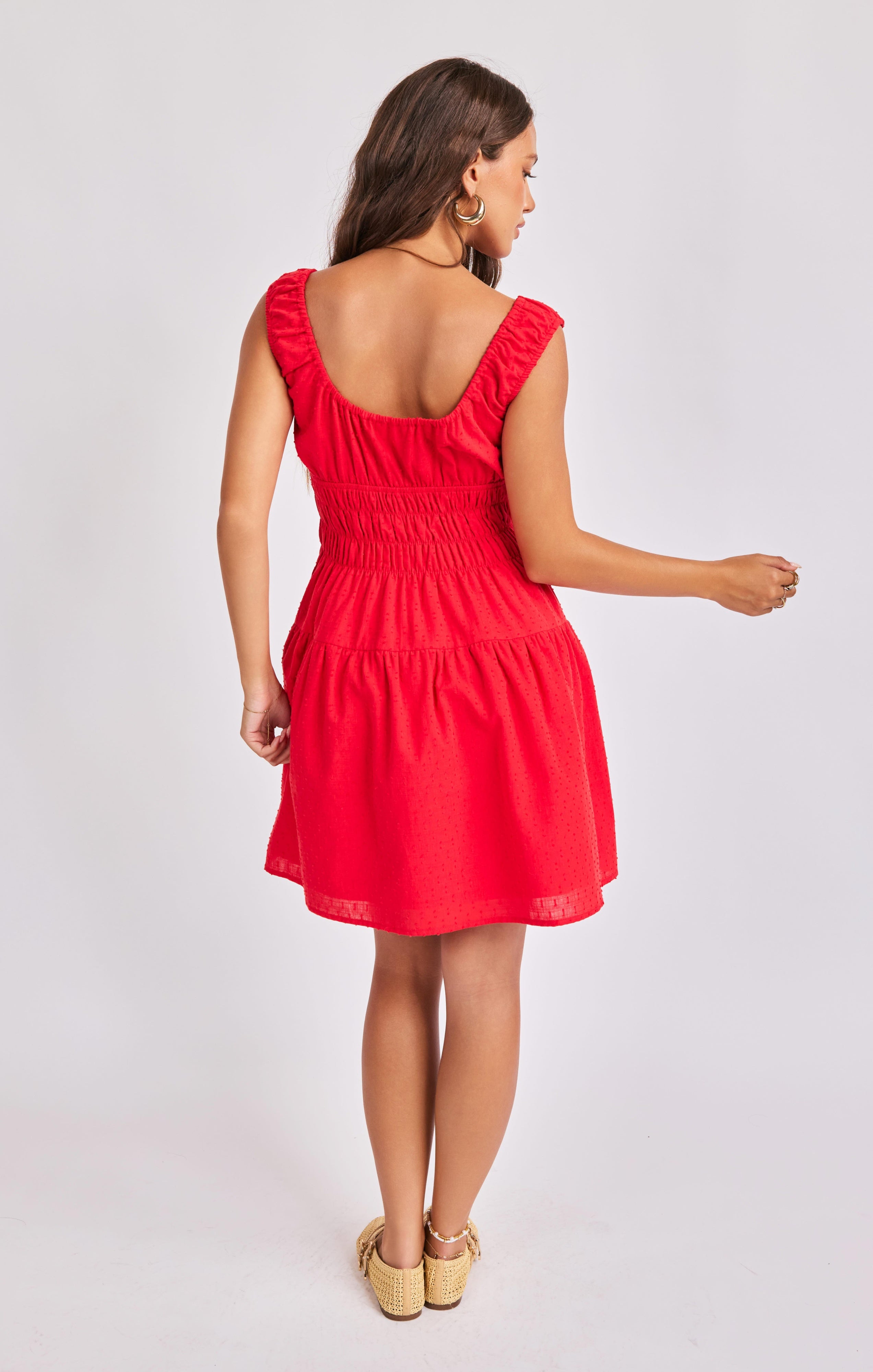 Sage The Label Ariel Smocked Mini Dress-mini dress-Sage The Label-Deja Nu Boutique, Women's Fashion Boutique in Lampasas, Texas