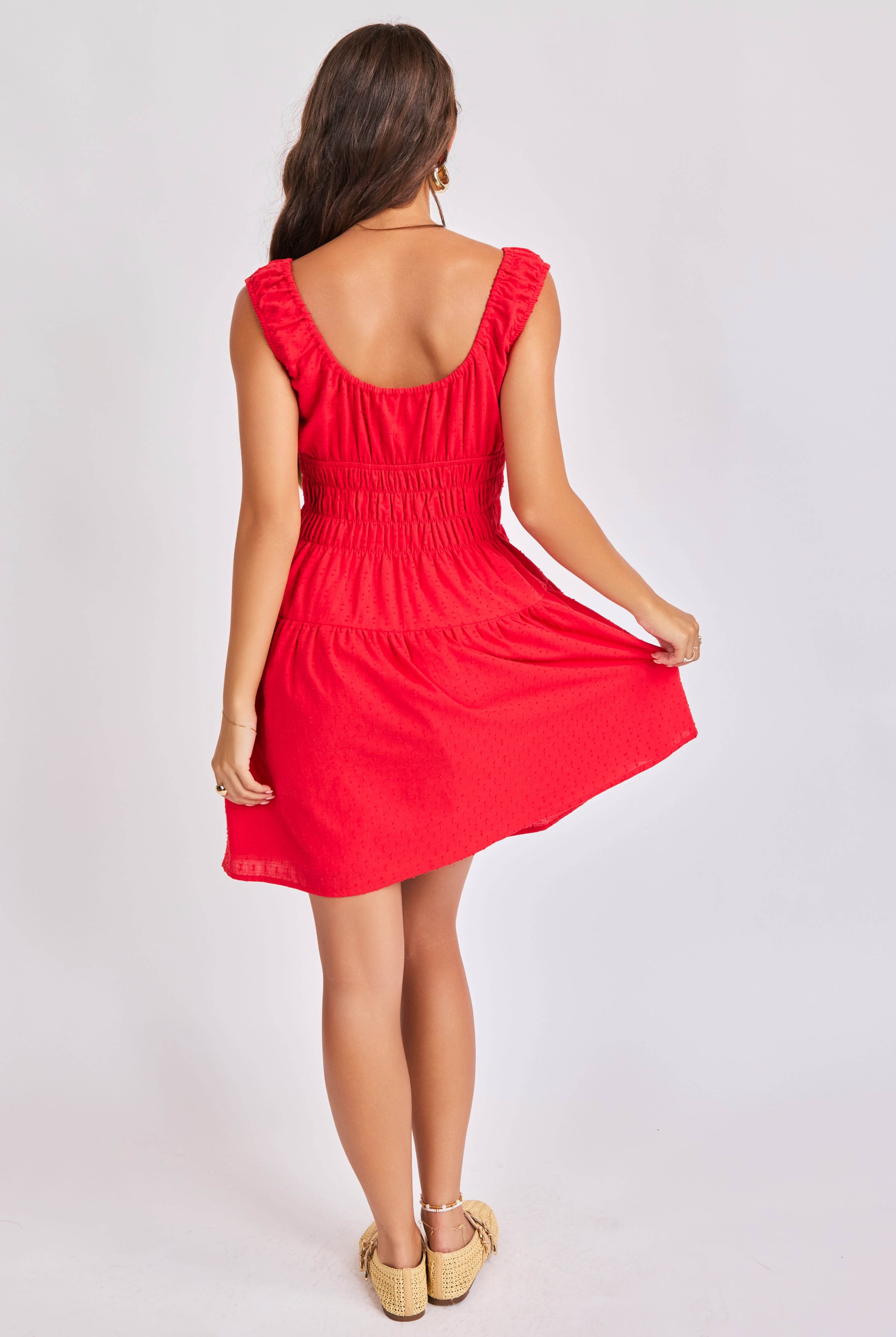 Sage The Label Ariel Smocked Mini Dress-mini dress-Sage The Label-Deja Nu Boutique, Women's Fashion Boutique in Lampasas, Texas