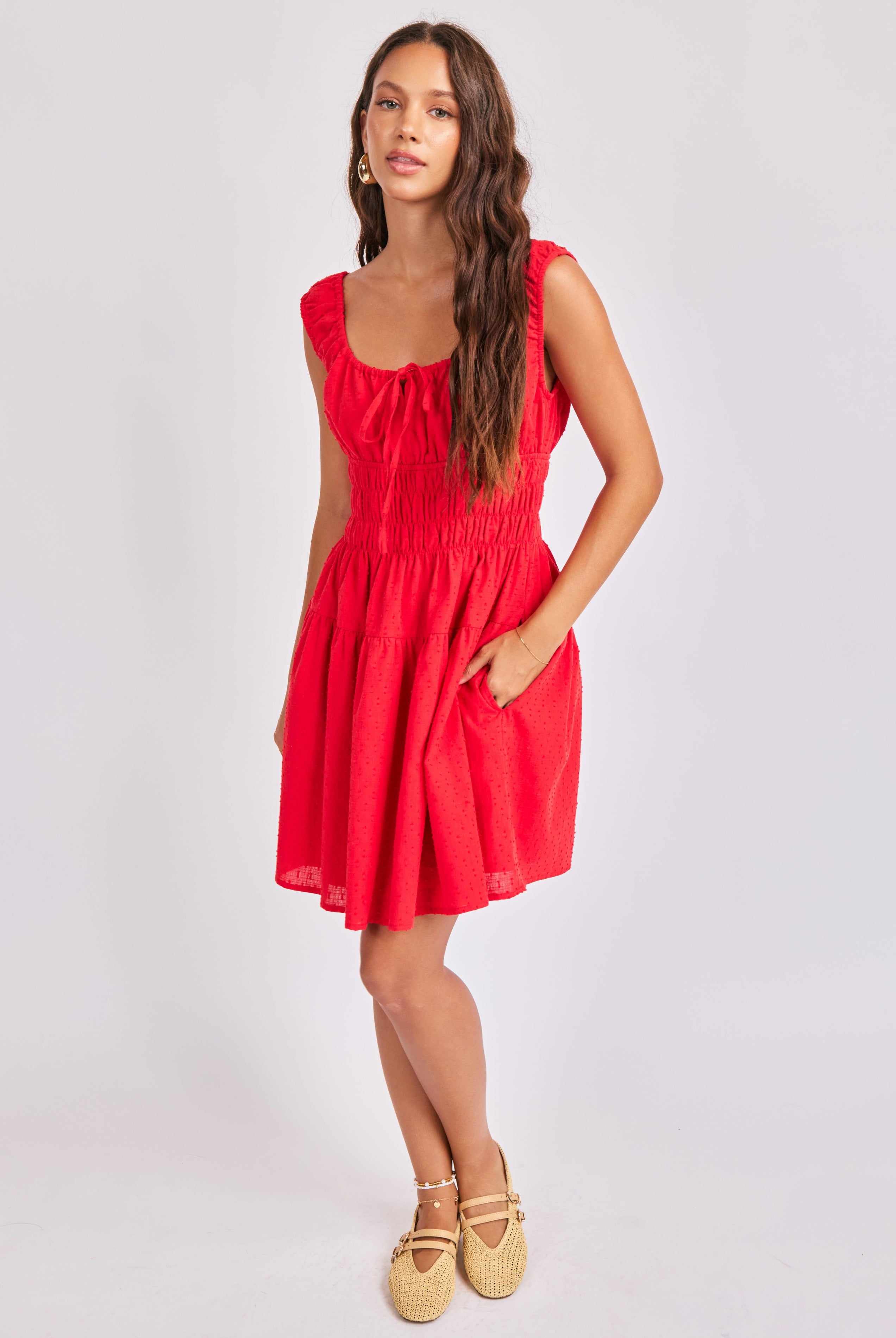 Sage The Label Ariel Smocked Mini Dress-mini dress-Sage The Label-Deja Nu Boutique, Women's Fashion Boutique in Lampasas, Texas