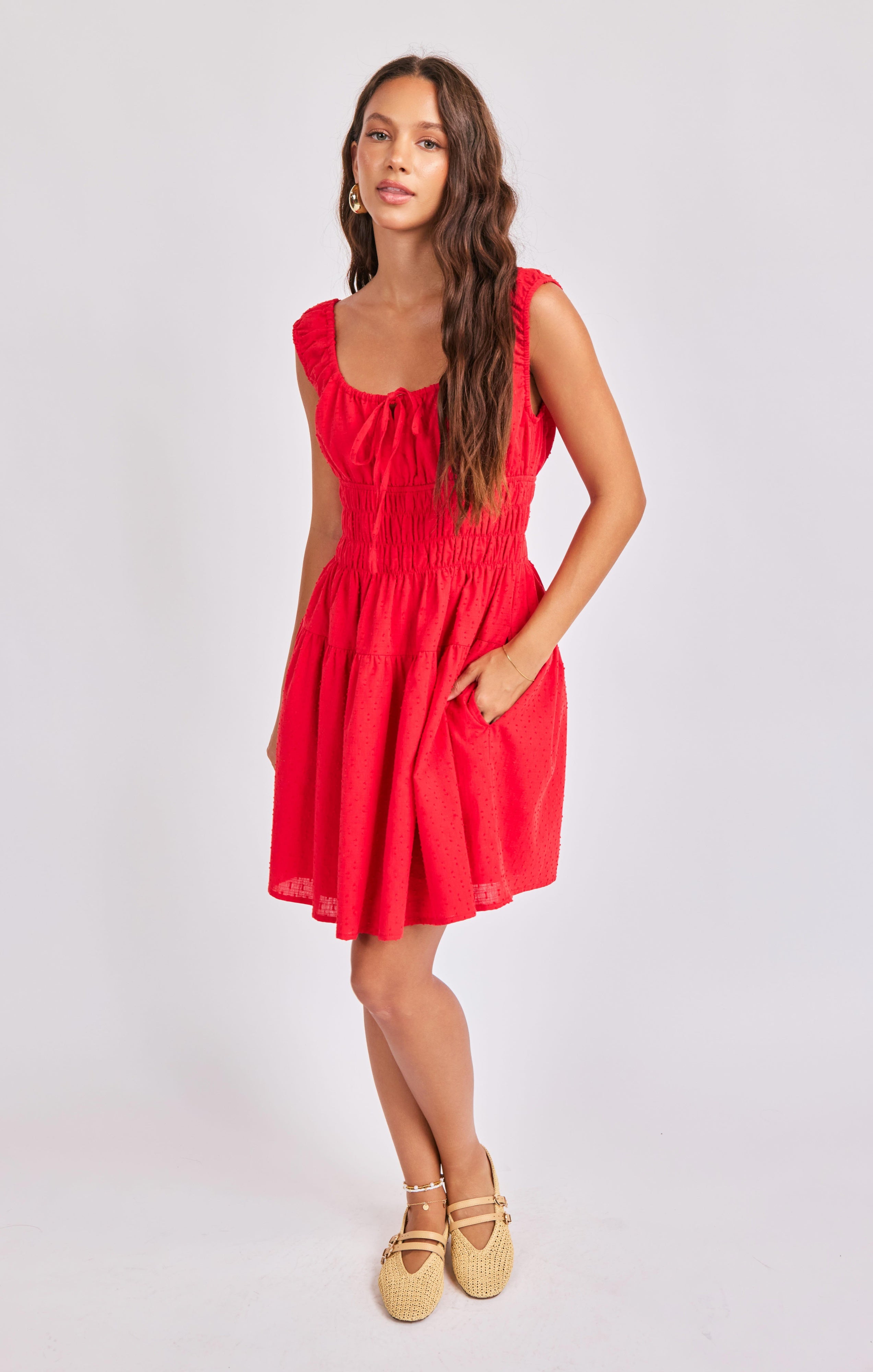 Sage The Label Ariel Smocked Mini Dress-mini dress-Sage The Label-Deja Nu Boutique, Women's Fashion Boutique in Lampasas, Texas