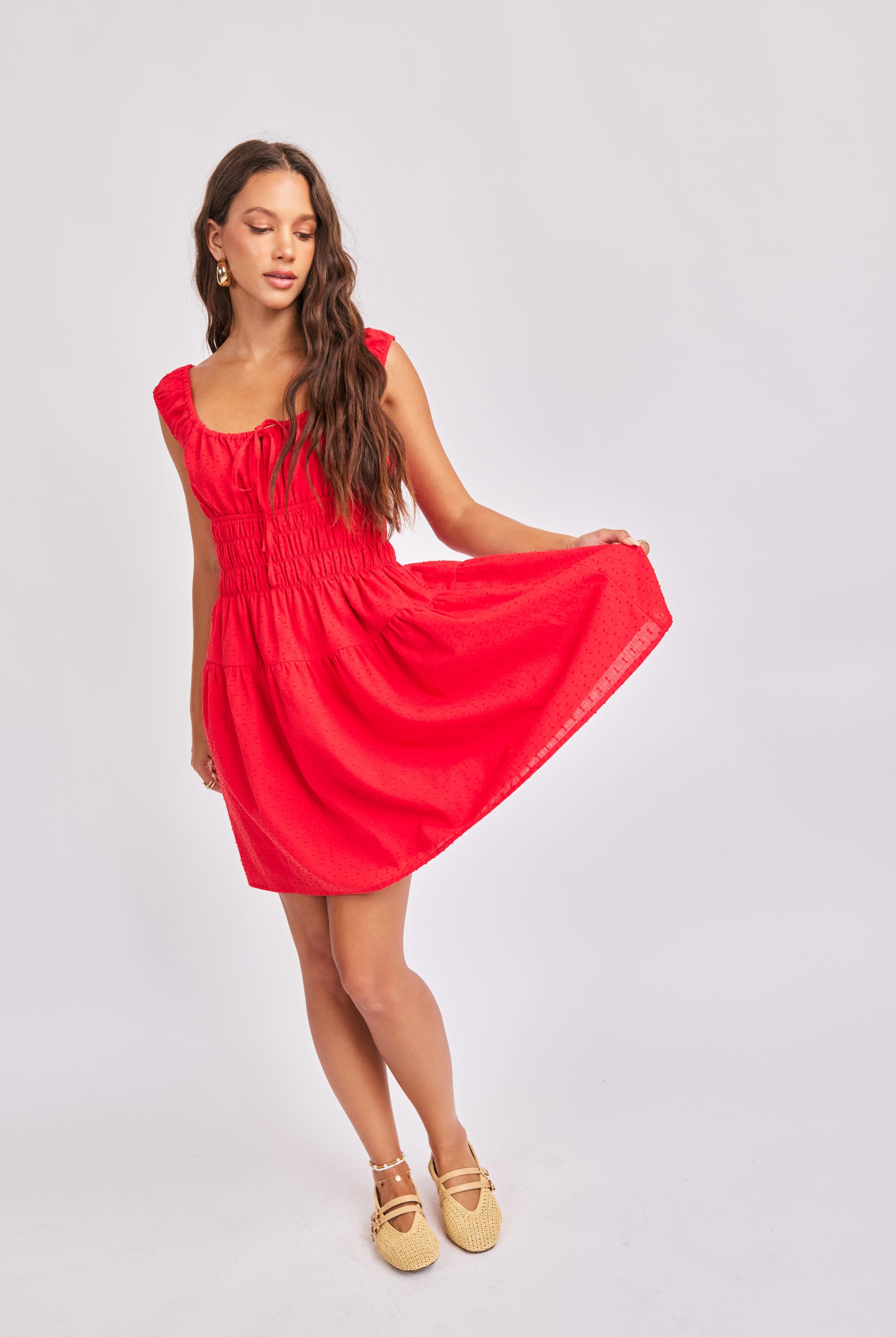 Sage The Label Ariel Smocked Mini Dress-mini dress-Sage The Label-Deja Nu Boutique, Women's Fashion Boutique in Lampasas, Texas