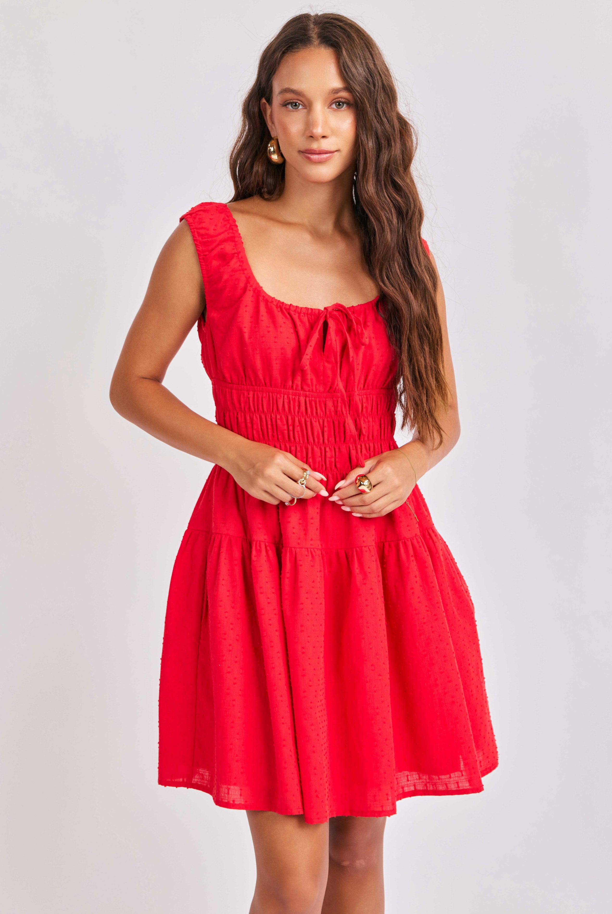 Sage The Label Ariel Smocked Mini Dress-mini dress-Sage The Label-Deja Nu Boutique, Women's Fashion Boutique in Lampasas, Texas