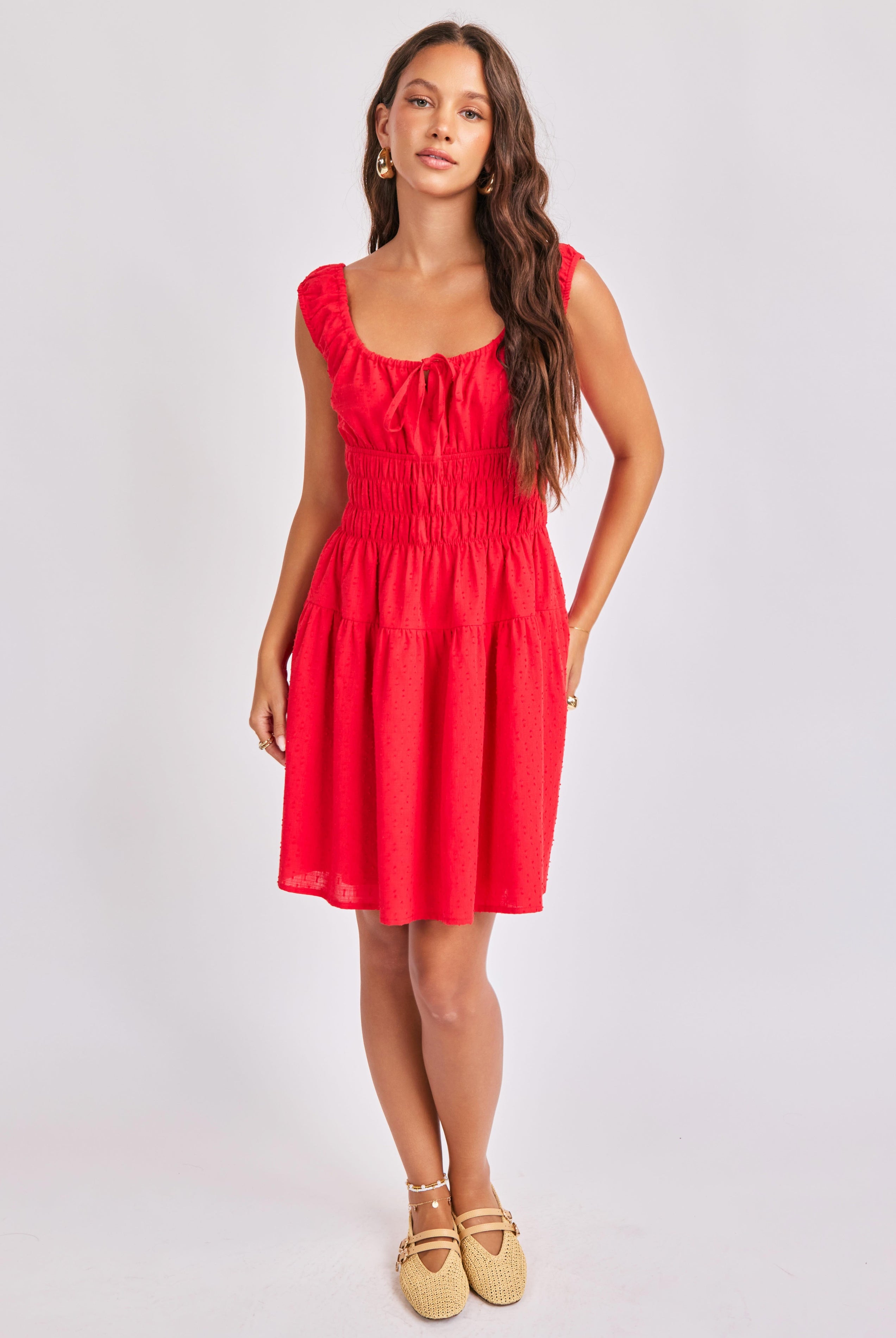 Sage The Label Ariel Smocked Mini Dress-mini dress-Sage The Label-Deja Nu Boutique, Women's Fashion Boutique in Lampasas, Texas