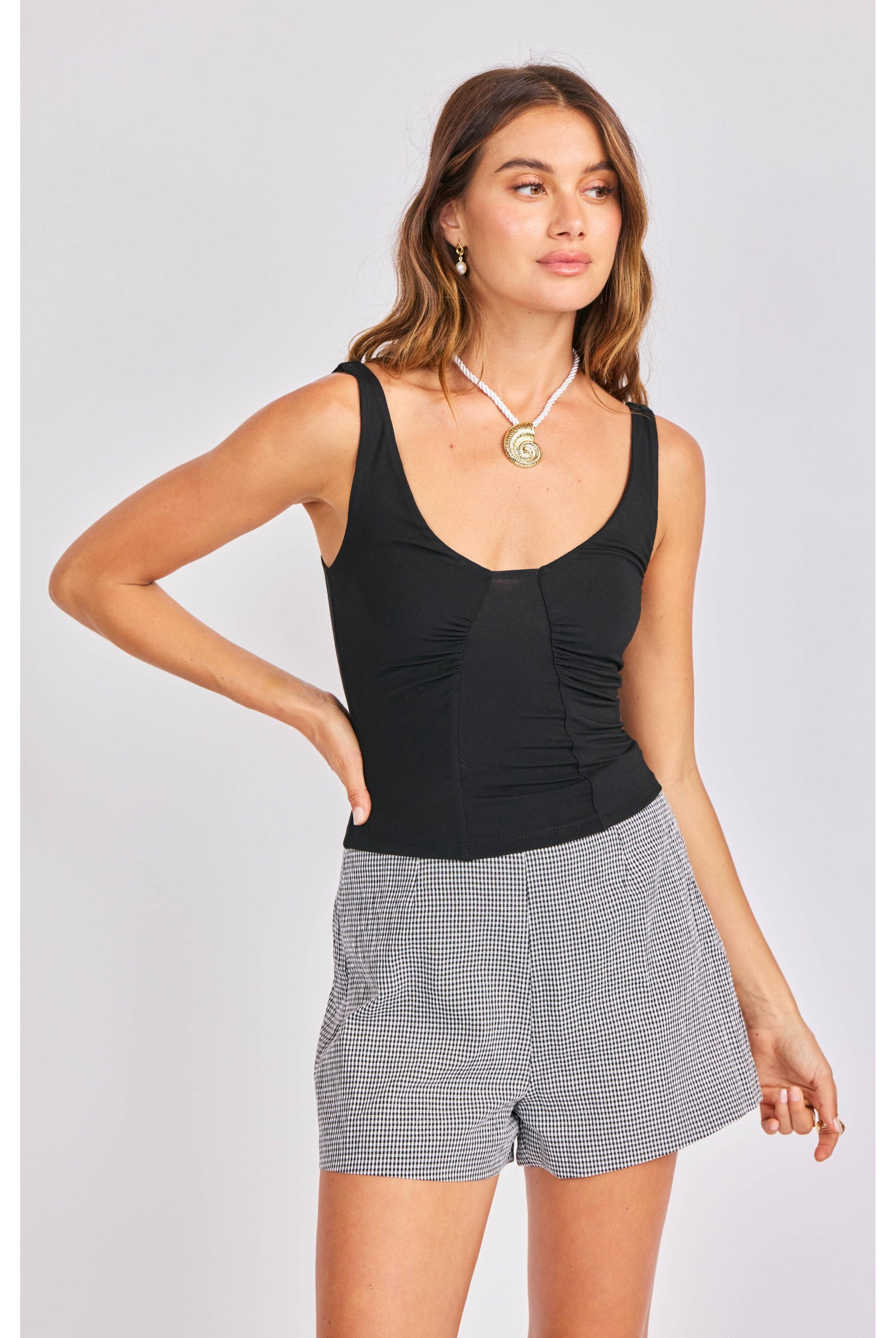 Sage the Label Skipper Knit Tank – Black-Camis/Tanks-Sage The Label-Deja Nu Boutique, Women's Fashion Boutique in Lampasas, Texas