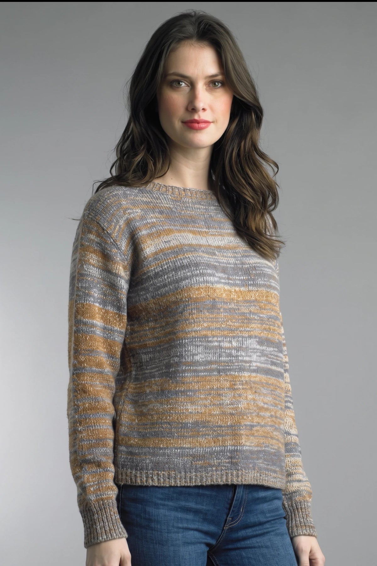 Tempo Paris Rust Space Dye Sweater-Sweaters-Tempo Paris-Deja Nu Boutique, Women's Fashion Boutique in Lampasas, Texas