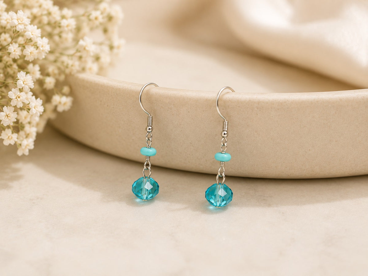 Turquoise Multi-Strand Beaded Necklace & Earring Set-Necklace Set-Deja Nu-Deja Nu Boutique, Women's Fashion Boutique in Lampasas, Texas