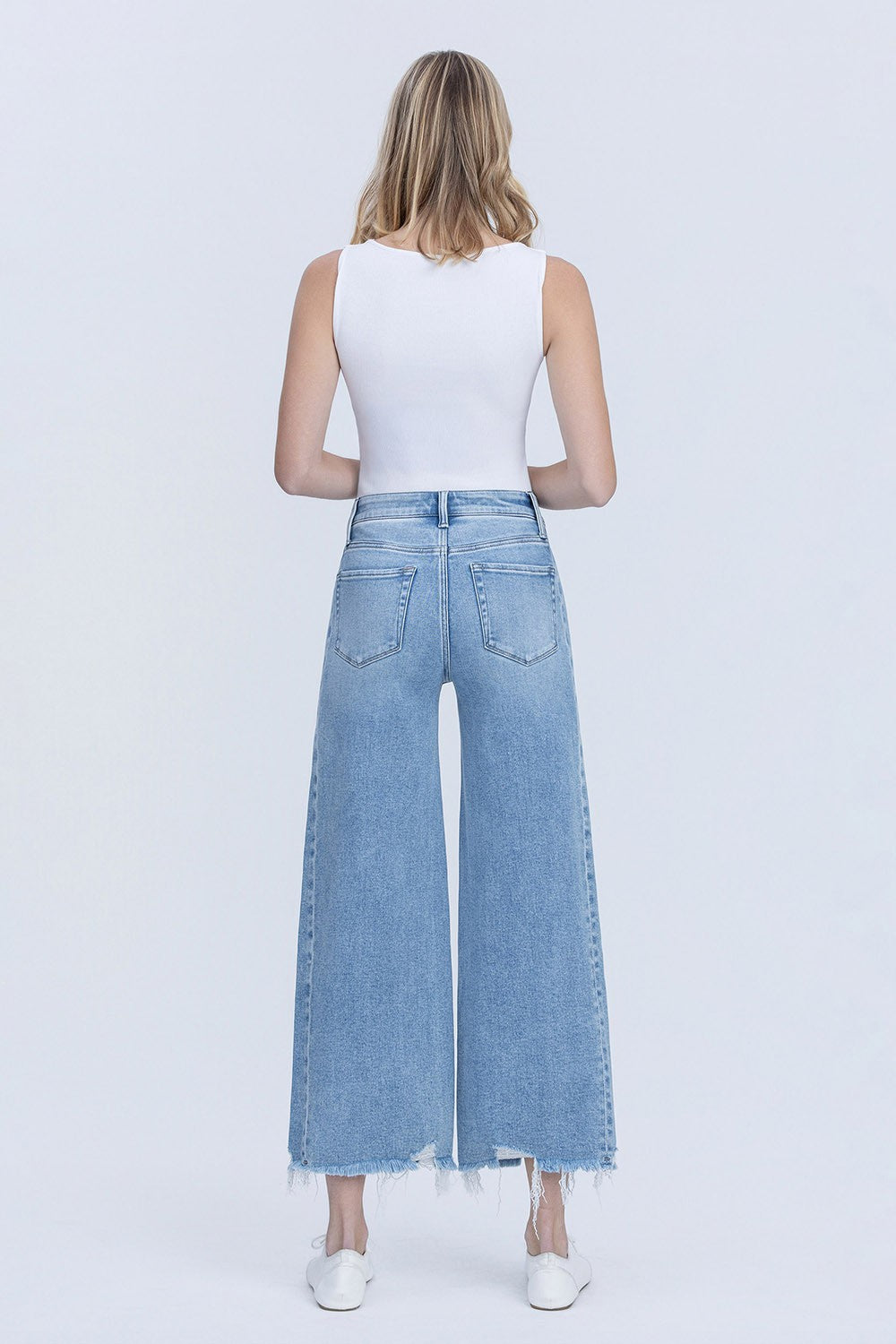 Vervet by Flying Monkey Idyllic High Rise Side Panel Crop Wide Leg Jeans-Jeans-Vervet by Flying Monkey-Deja Nu Boutique, Women's Fashion Boutique in Lampasas, Texas