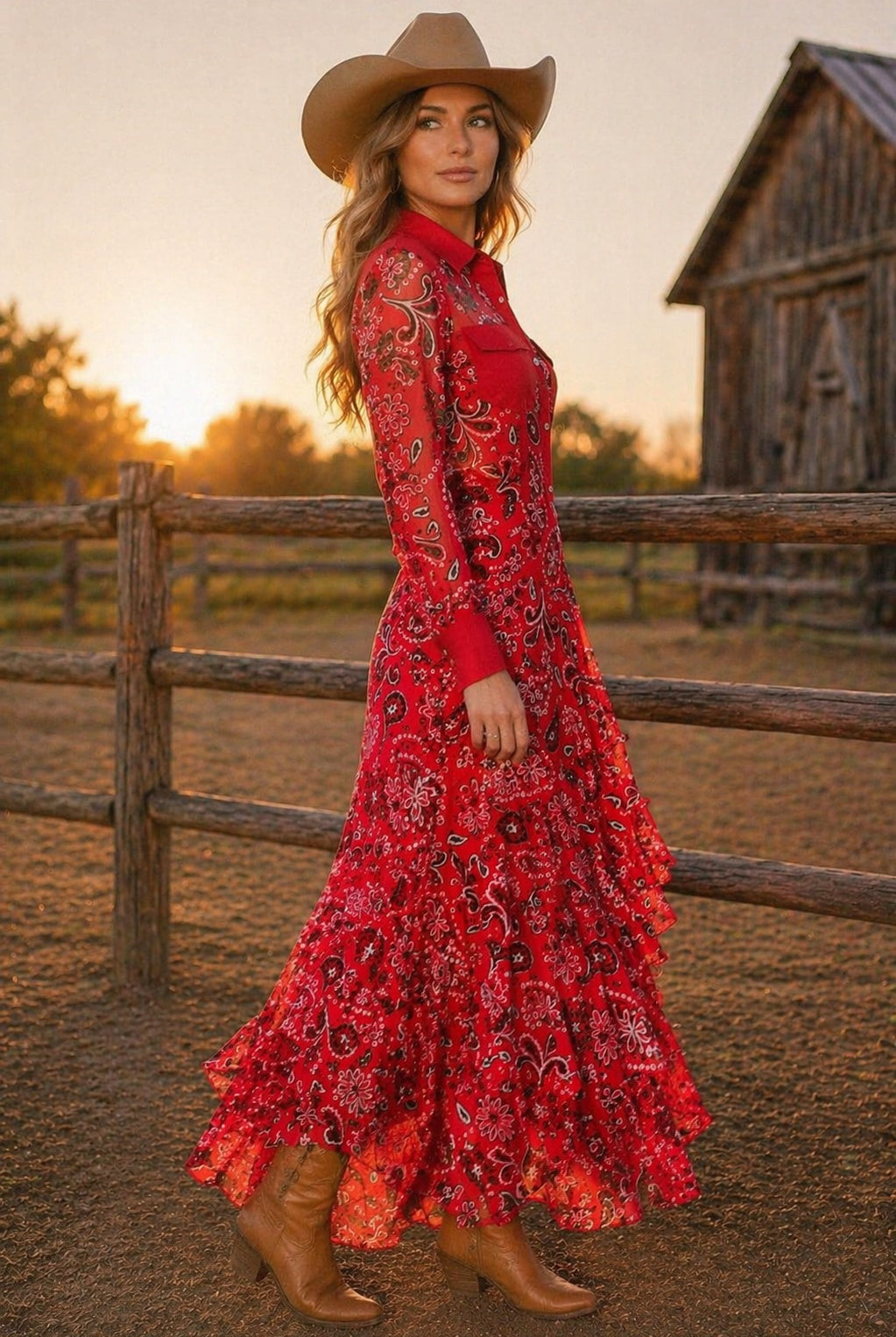 W.A.Y Wonderful & Young Red Bandana Mesh Tiered Maxi Skirt-Skirts-WAY-Deja Nu Boutique, Women's Fashion Boutique in Lampasas, Texas