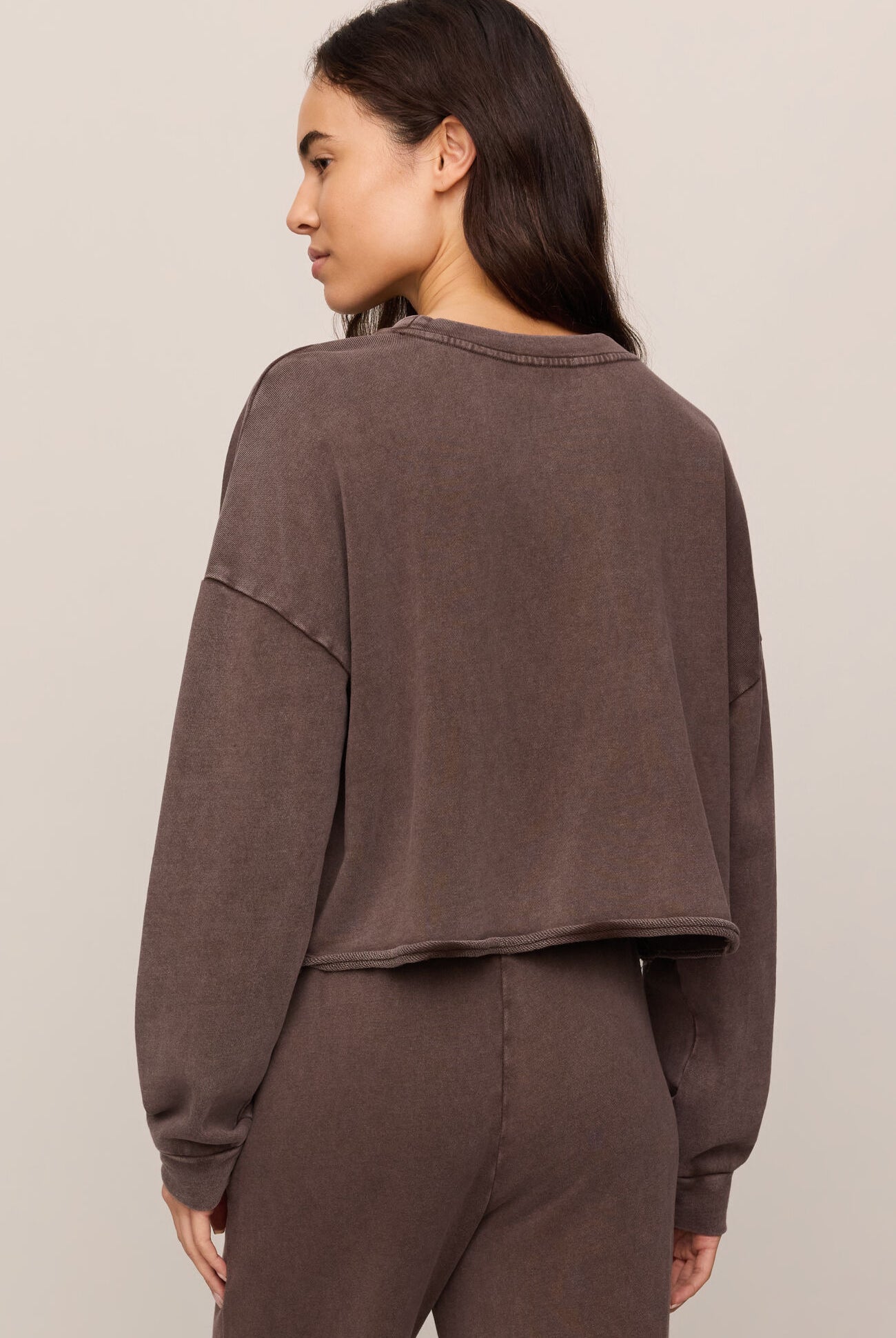 Z Supply Circuit Sweatshirt in Dark Chocolate-sweatshirt-Z Supply-Deja Nu Boutique, Women's Fashion Boutique in Lampasas, Texas
