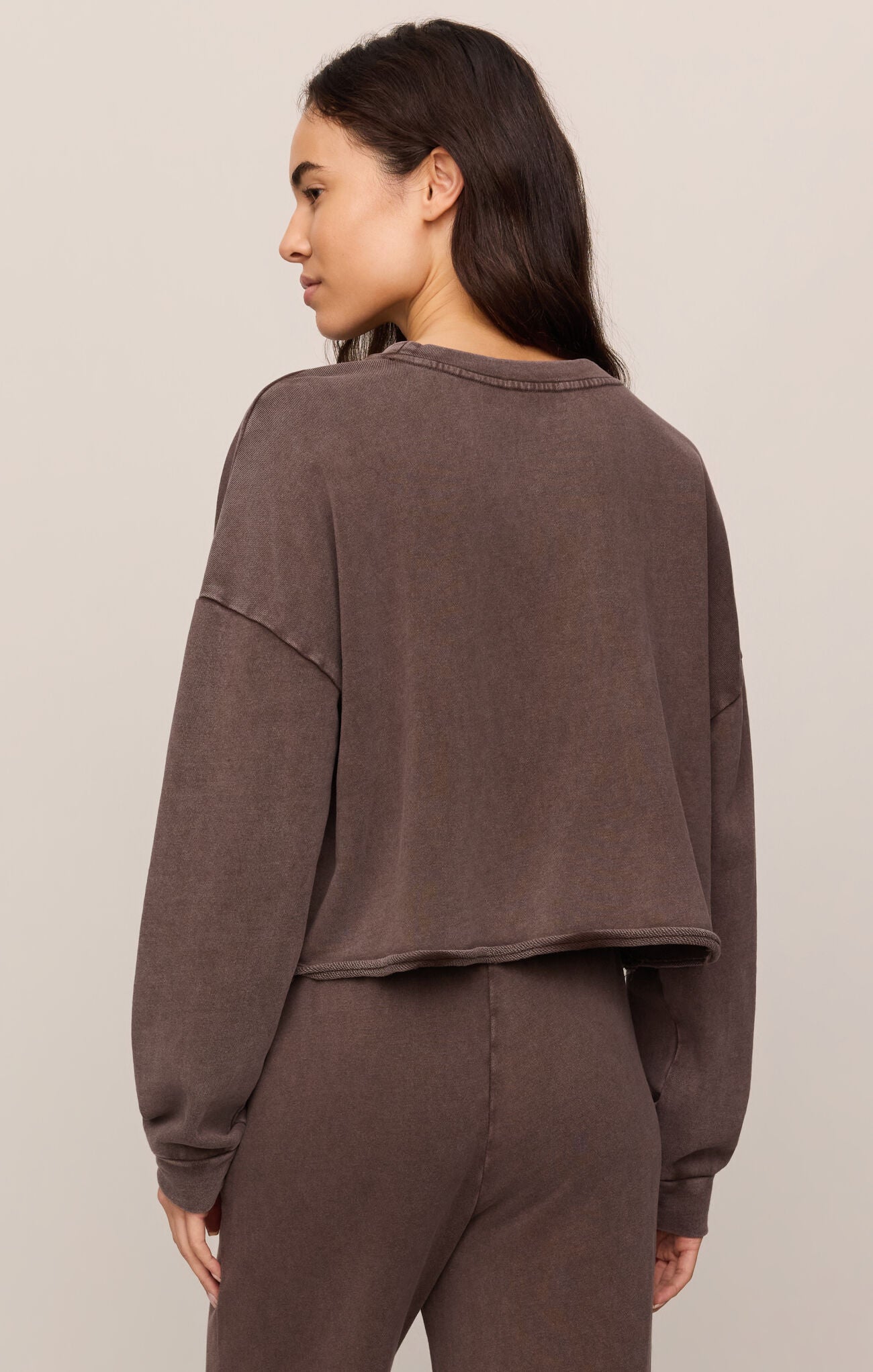 Z Supply Circuit Sweatshirt in Dark Chocolate-sweatshirt-Z Supply-Deja Nu Boutique, Women's Fashion Boutique in Lampasas, Texas