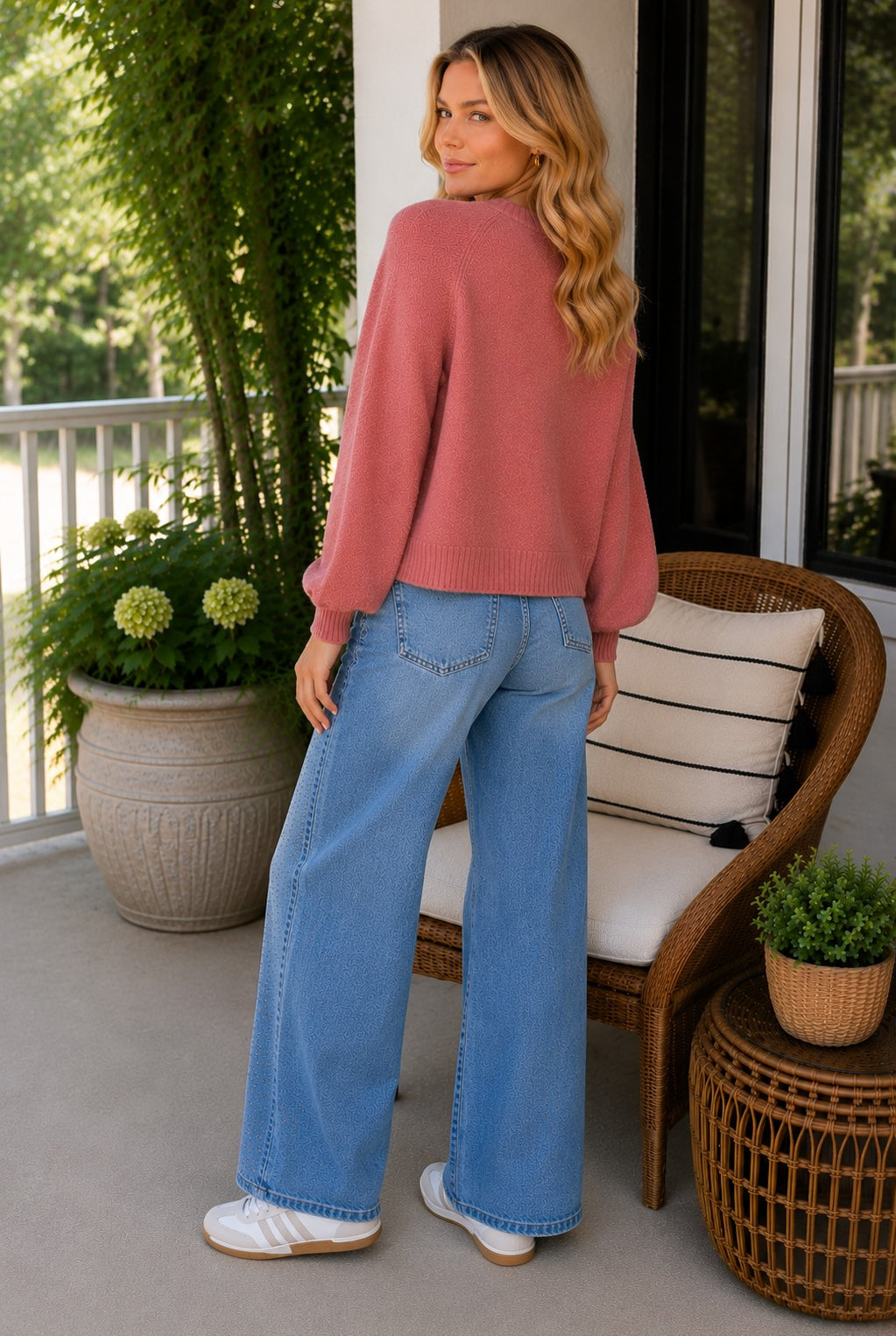Z Supply Coming Up Sweater Desert Bloom-Sweaters-Z Supply Activewear-Deja Nu Boutique, Women's Fashion Boutique in Lampasas, Texas