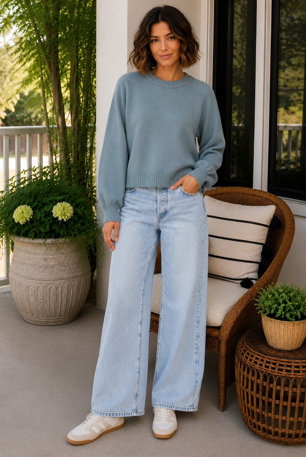 Z Supply Coming Up Sweater Soft Succulent-Sweaters-Z Supply Activewear-Deja Nu Boutique, Women's Fashion Boutique in Lampasas, Texas