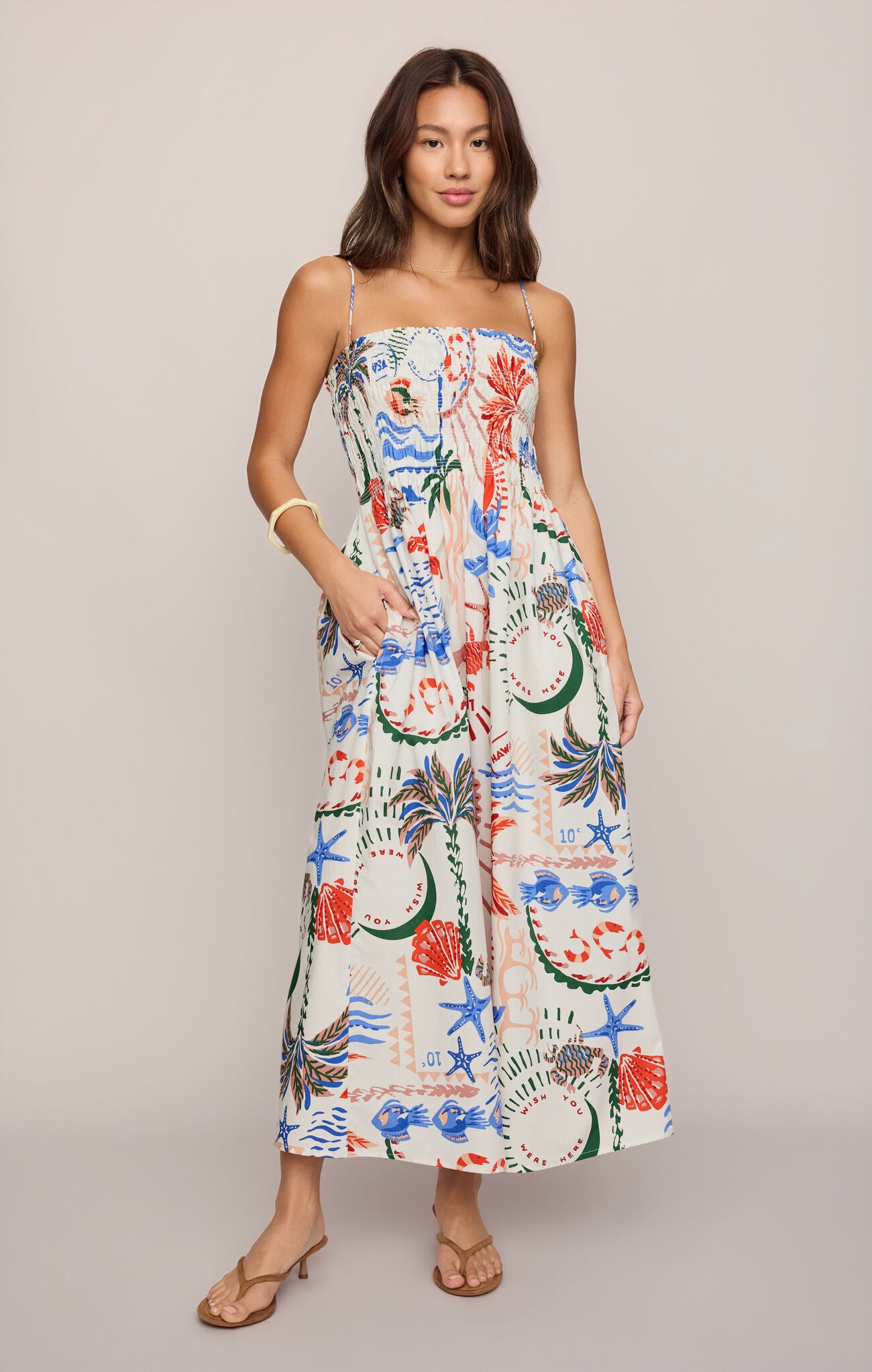 Z Supply Cornelia Ami Floral Midi Dress – Multi-Midi Dresses-Z Supply-Deja Nu Boutique, Women's Fashion Boutique in Lampasas, Texas