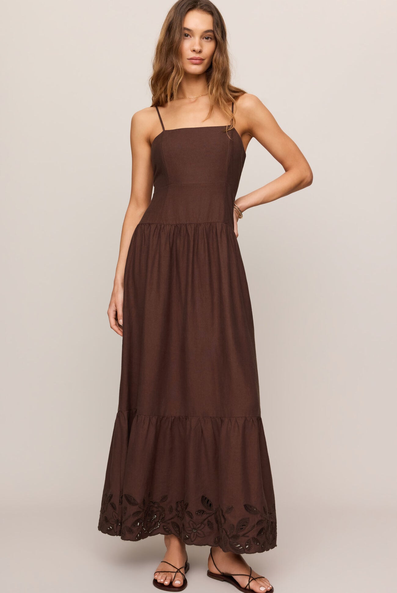 Z Supply Cornelia Poplin Maxi Dress - Chocolate Cherry-Maxi Dresses-Z Supply-Deja Nu Boutique, Women's Fashion Boutique in Lampasas, Texas