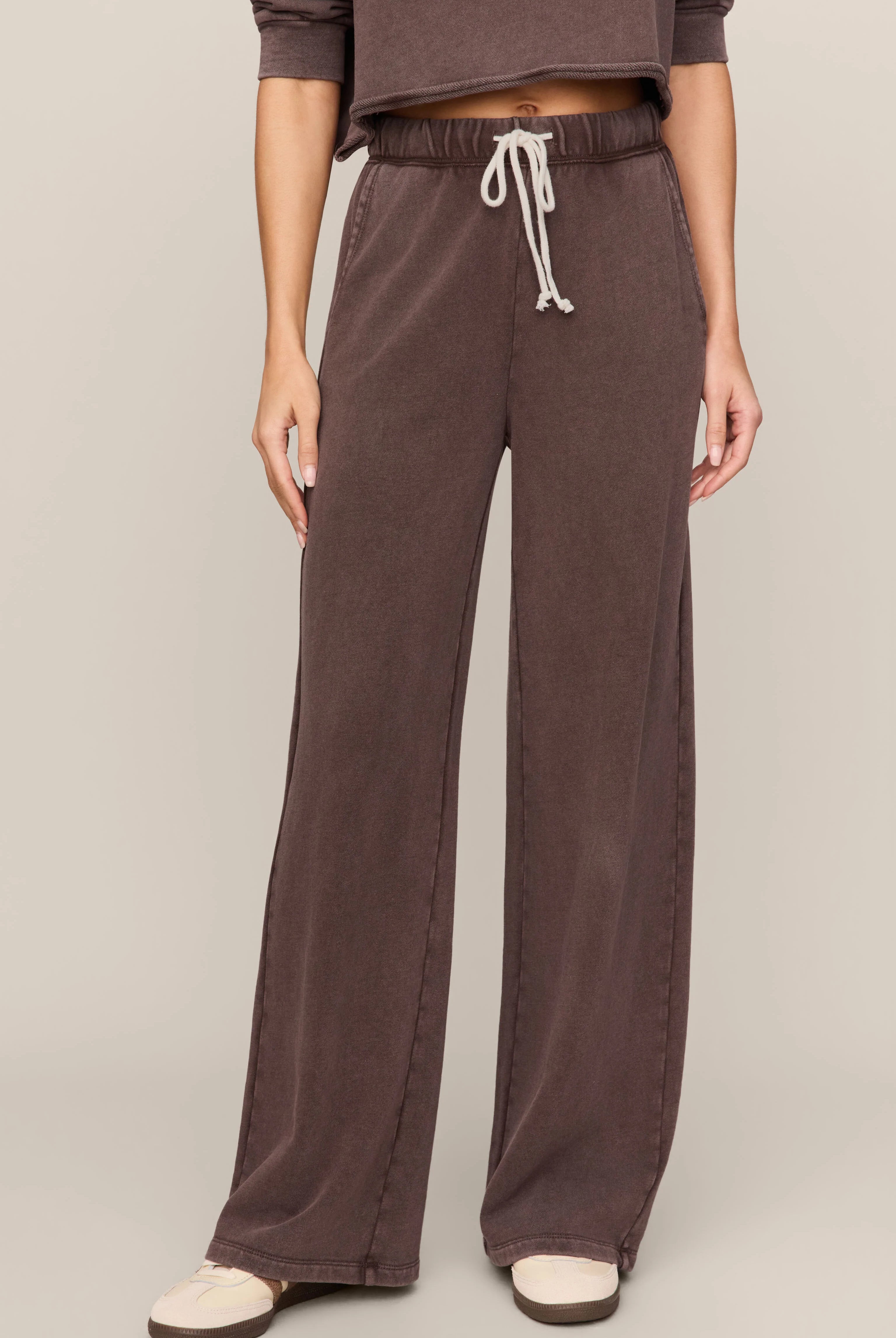 Z Supply Hunter Knit Pant in Dark Chocolate-Pants-Z Supply-Deja Nu Boutique, Women's Fashion Boutique in Lampasas, Texas