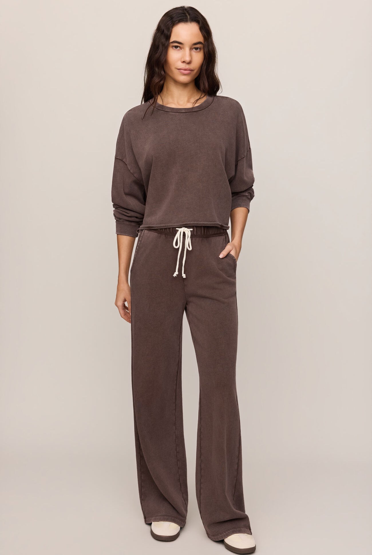 Z Supply Hunter Knit Pant in Dark Chocolate-Pants-Z Supply-Deja Nu Boutique, Women's Fashion Boutique in Lampasas, Texas