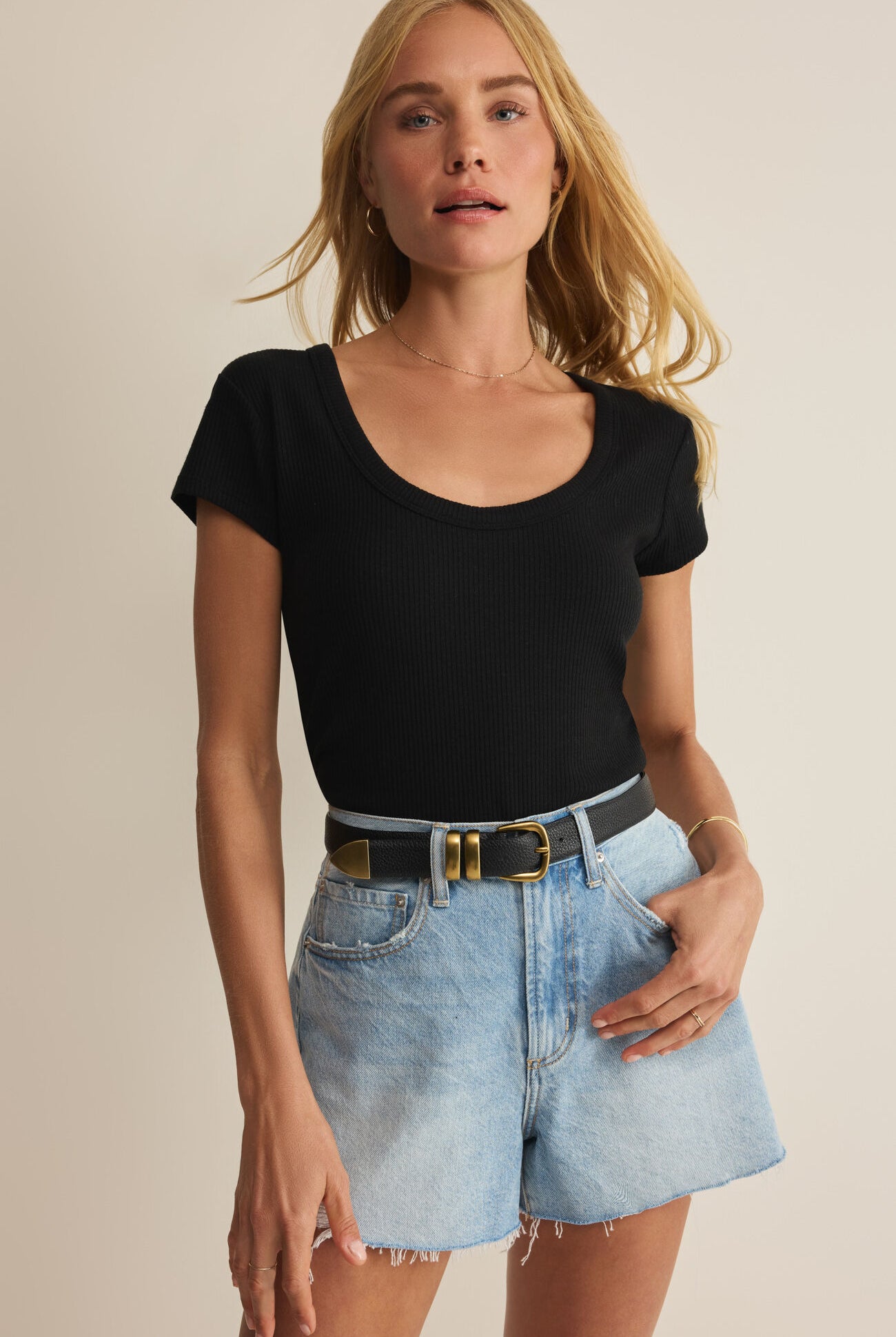 Z Supply Leisurely Tee – Black-T-Shirts-Z Supply-Deja Nu Boutique, Women's Fashion Boutique in Lampasas, Texas