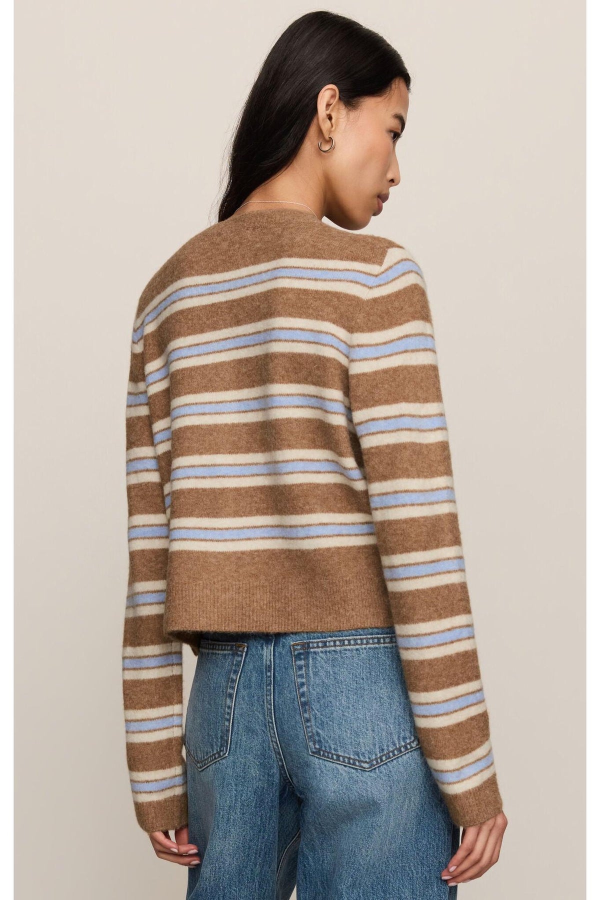 Z Supply Medina Stripe Cardigan in Golden Caramel-Cardigans & Kimonos-Z Supply-Deja Nu Boutique, Women's Fashion Boutique in Lampasas, Texas
