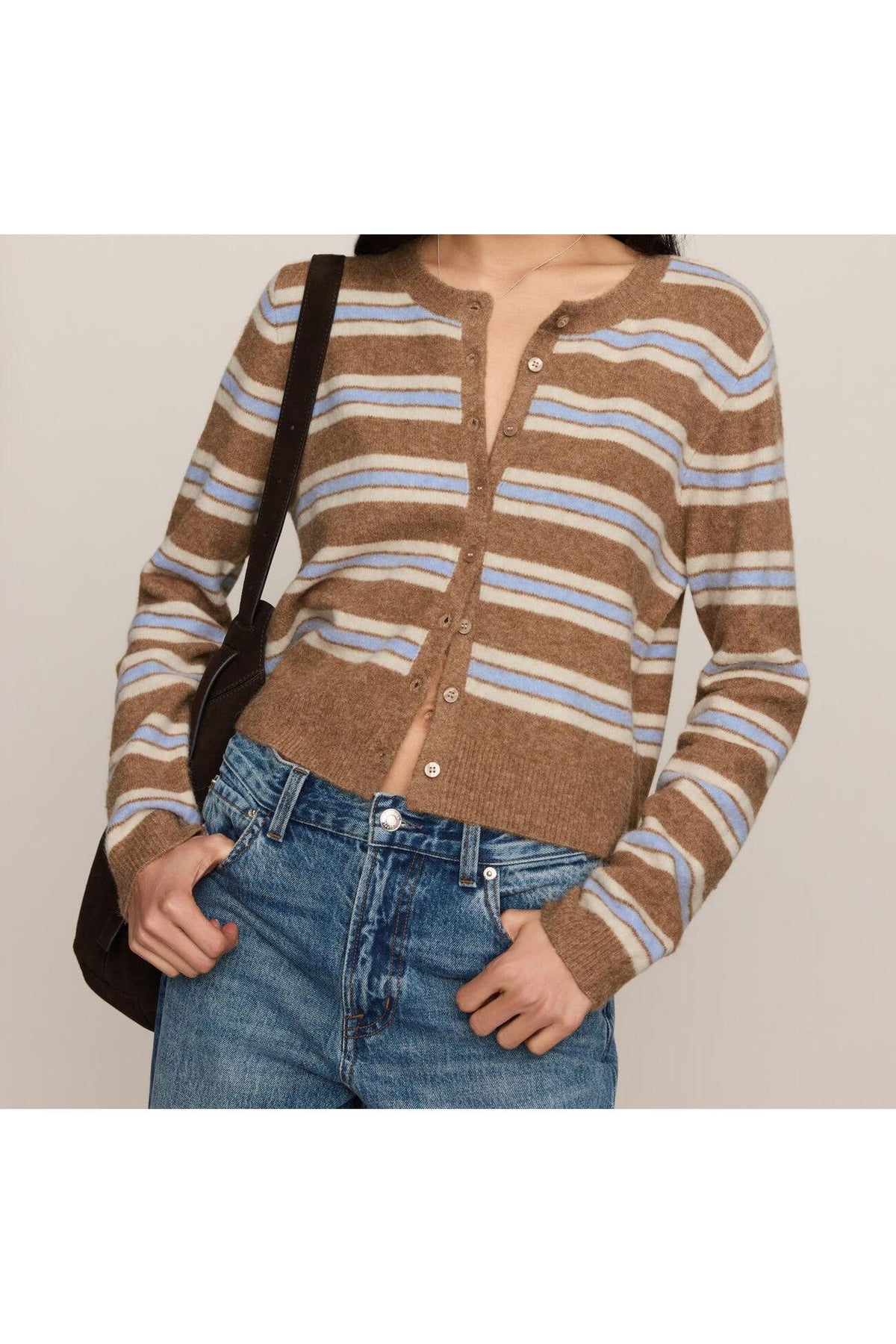 Z Supply Medina Stripe Cardigan in Golden Caramel-Cardigans & Kimonos-Z Supply-Deja Nu Boutique, Women's Fashion Boutique in Lampasas, Texas