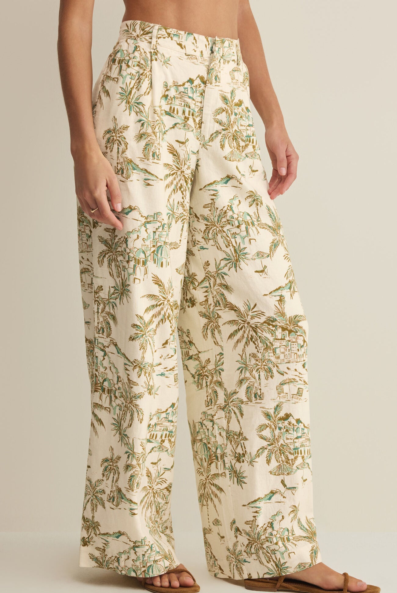 Z Supply Overlook Tiki Tide Linen Pant – Island Coconut-Pants-Z Supply-Deja Nu Boutique, Women's Fashion Boutique in Lampasas, Texas