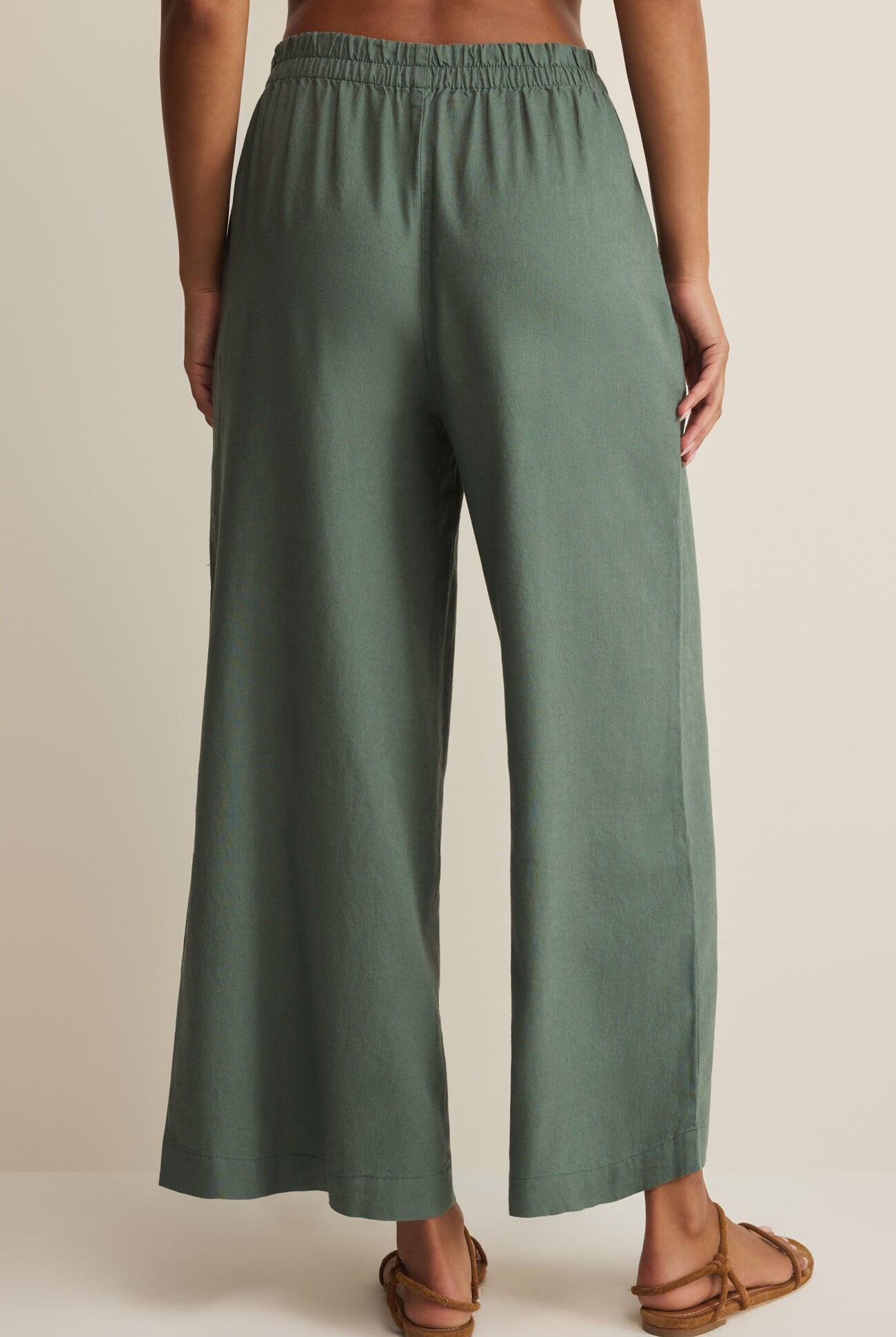 Z Supply Scout Linen Pant in Everglade-Pants-Z Supply-Deja Nu Boutique, Women's Fashion Boutique in Lampasas, Texas