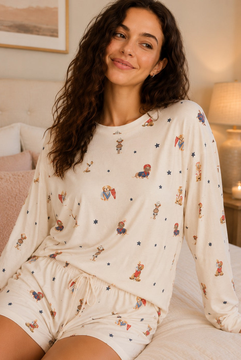 Z Supply Lounge Team Player Long Sleeve Top in Sandstone-Lounge Wear-Z Supply Lounge-Deja Nu Boutique, Women's Fashion Boutique in Lampasas, Texas