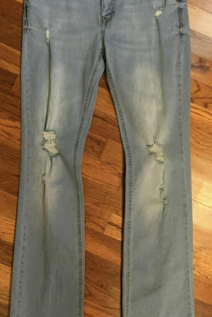 L And B Antique Wash Frayed/Split Hem Jean-Bottoms-L And B-Deja Nu Boutique, Women's Fashion Boutique in Lampasas, Texas