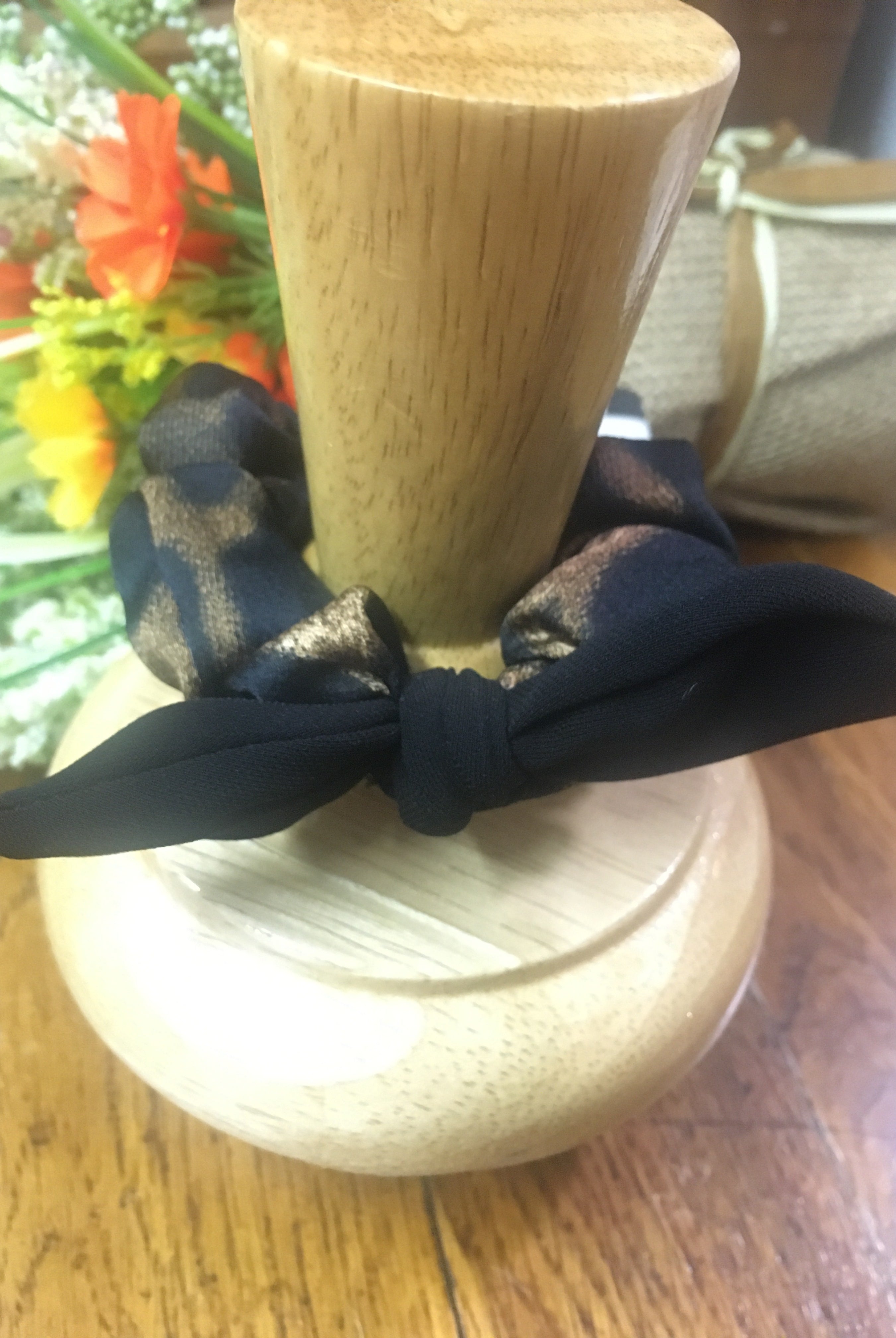 Leopard Bow Scrunchie-Scrunchies & Headbands-Deja Nu Tx-Deja Nu Boutique, Women's Fashion Boutique in Lampasas, Texas