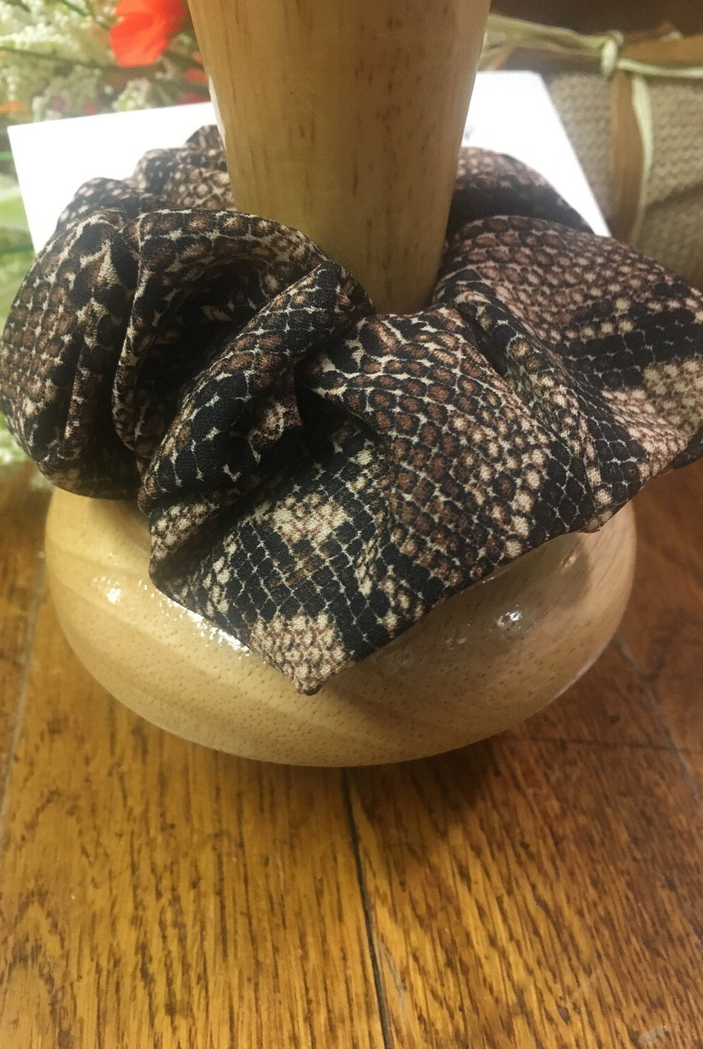 Snake Print Scrunchies- 2 Colors-Scrunchies & Headbands-Deja Nu Tx-Deja Nu Boutique, Women's Fashion Boutique in Lampasas, Texas