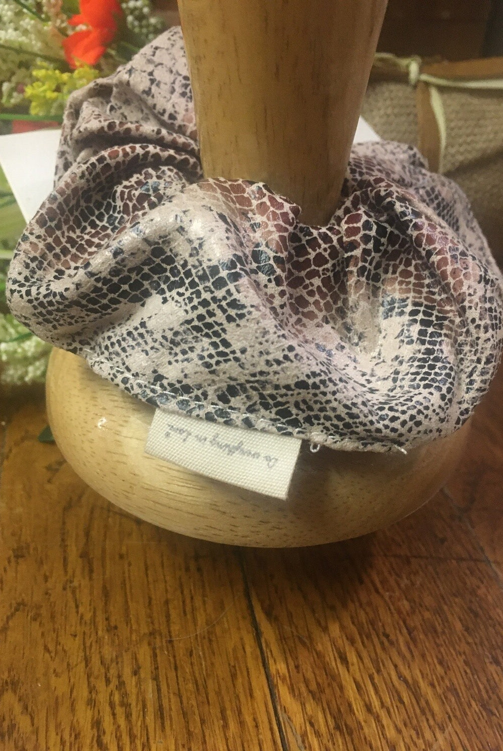 Leather Snake Scrunchies- 2 Colors-Scrunchies & Headbands-Deja Nu Tx-Deja Nu Boutique, Women's Fashion Boutique in Lampasas, Texas
