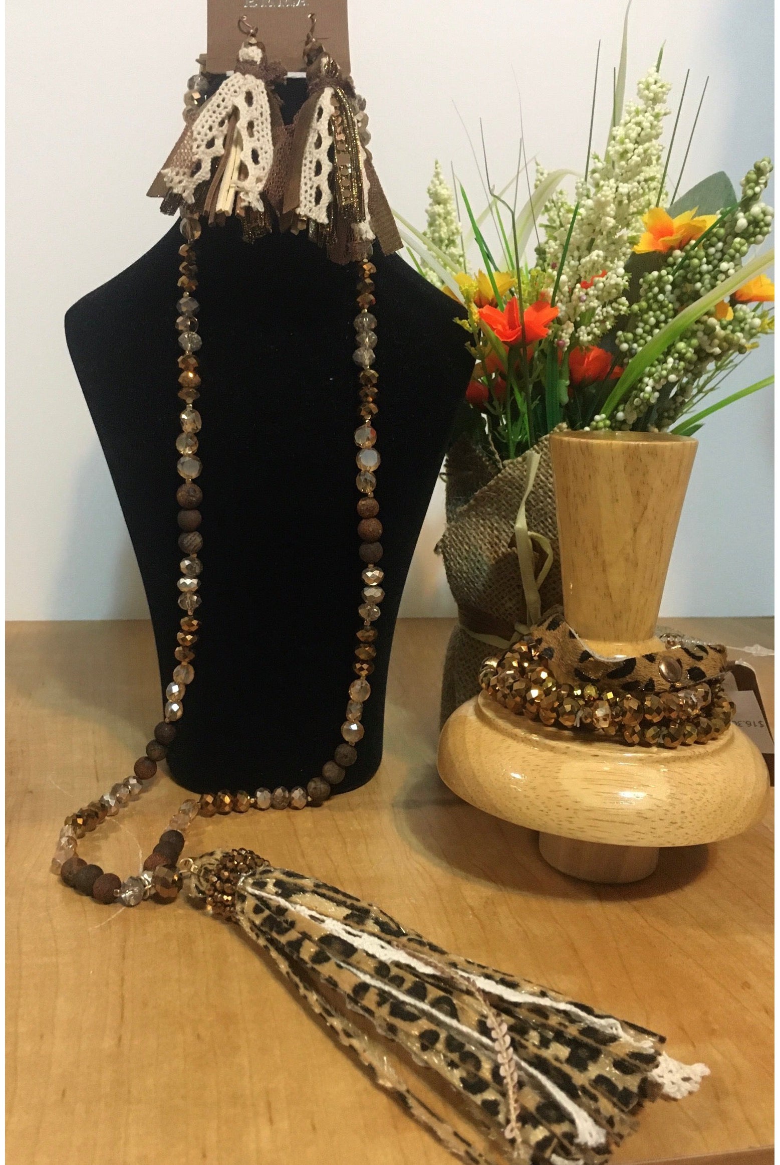 Emma Leopard Stacked Bracelet-Bracelets-Emma-Deja Nu Boutique, Women's Fashion Boutique in Lampasas, Texas