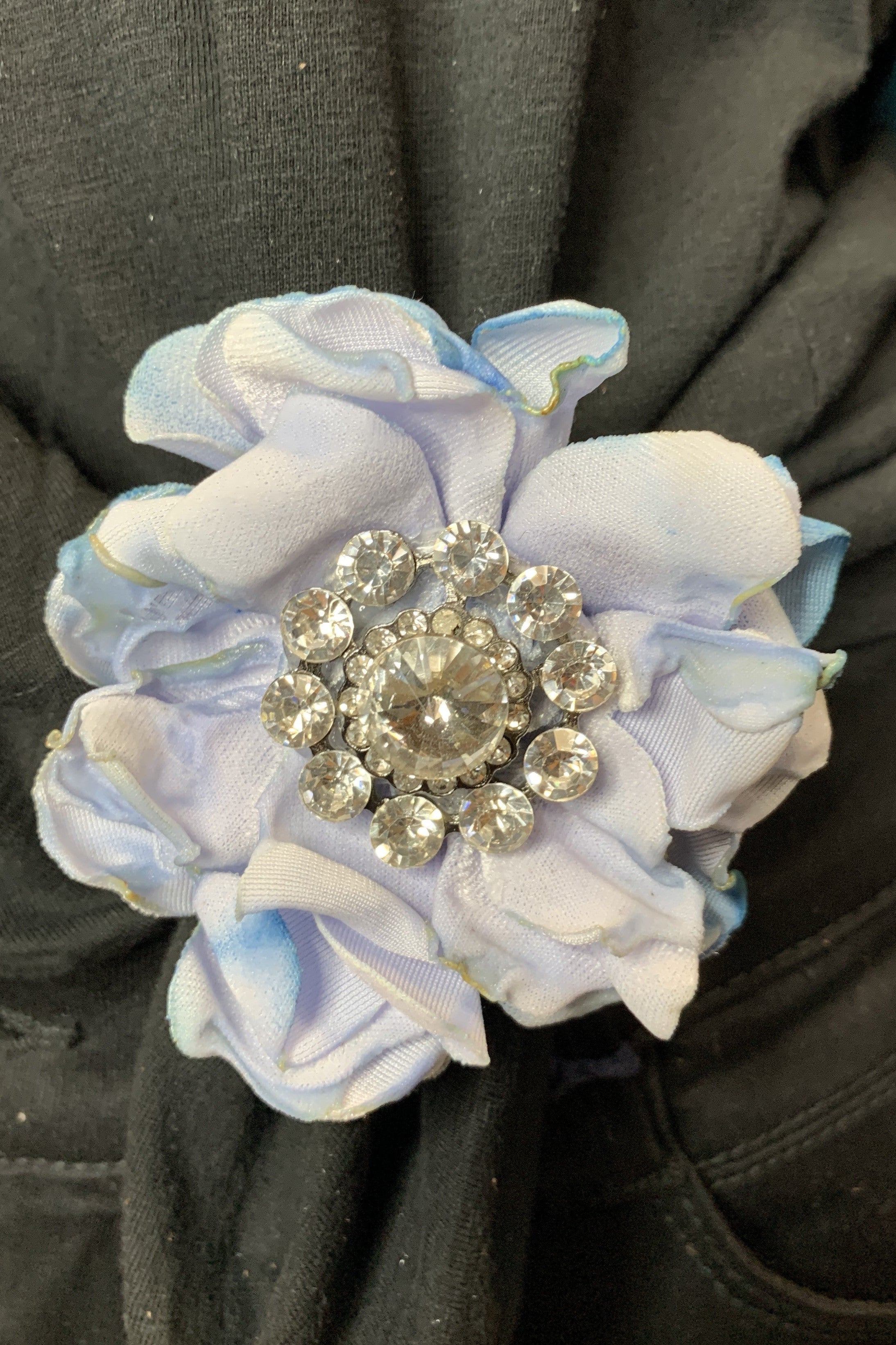 A Rare Bird Hand Dyed Light Blue Vintage Velvet Flower Slide-Tee Shirt Clips-A Rare Bird-Deja Nu Boutique, Women's Fashion Boutique in Lampasas, Texas